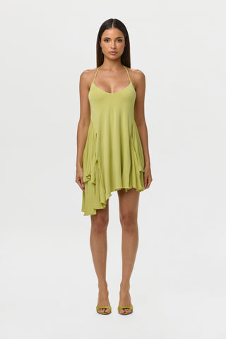 Micro Modal Strap Double Slit Mini Dress