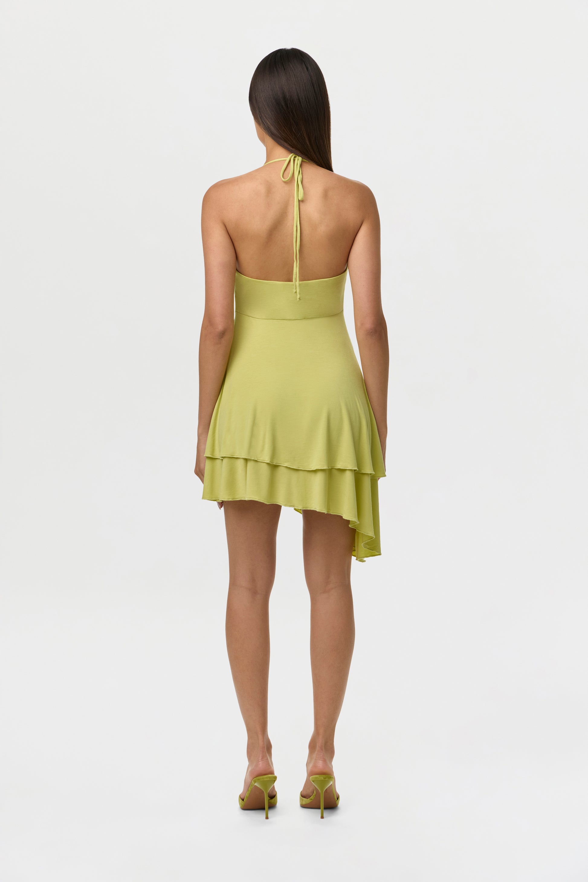 Micro Modal Strap Double Slit Mini Dress