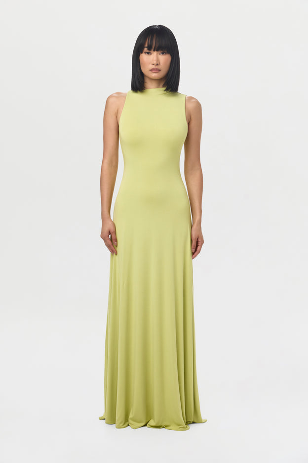 Smooth Sleeveless A-Line Maxi Dress