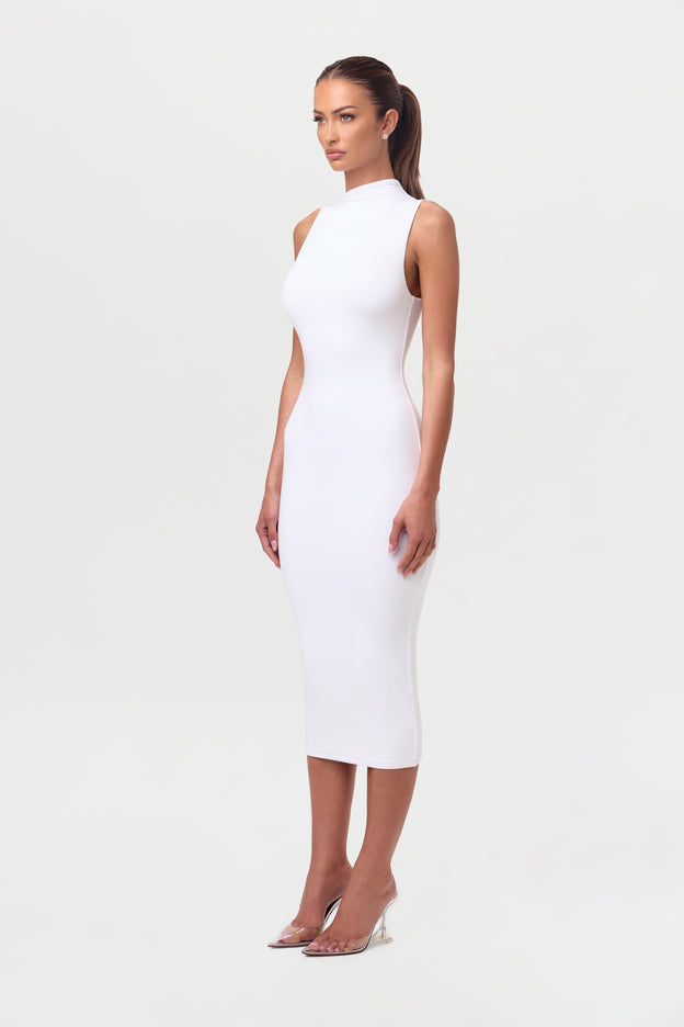 Smooth Sleeveless Midi Dress