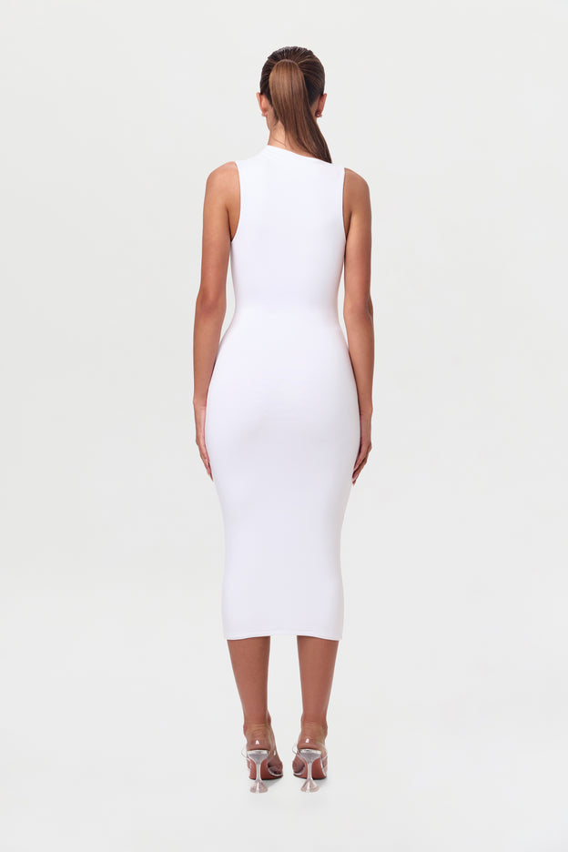 Smooth Sleeveless Midi Dress
