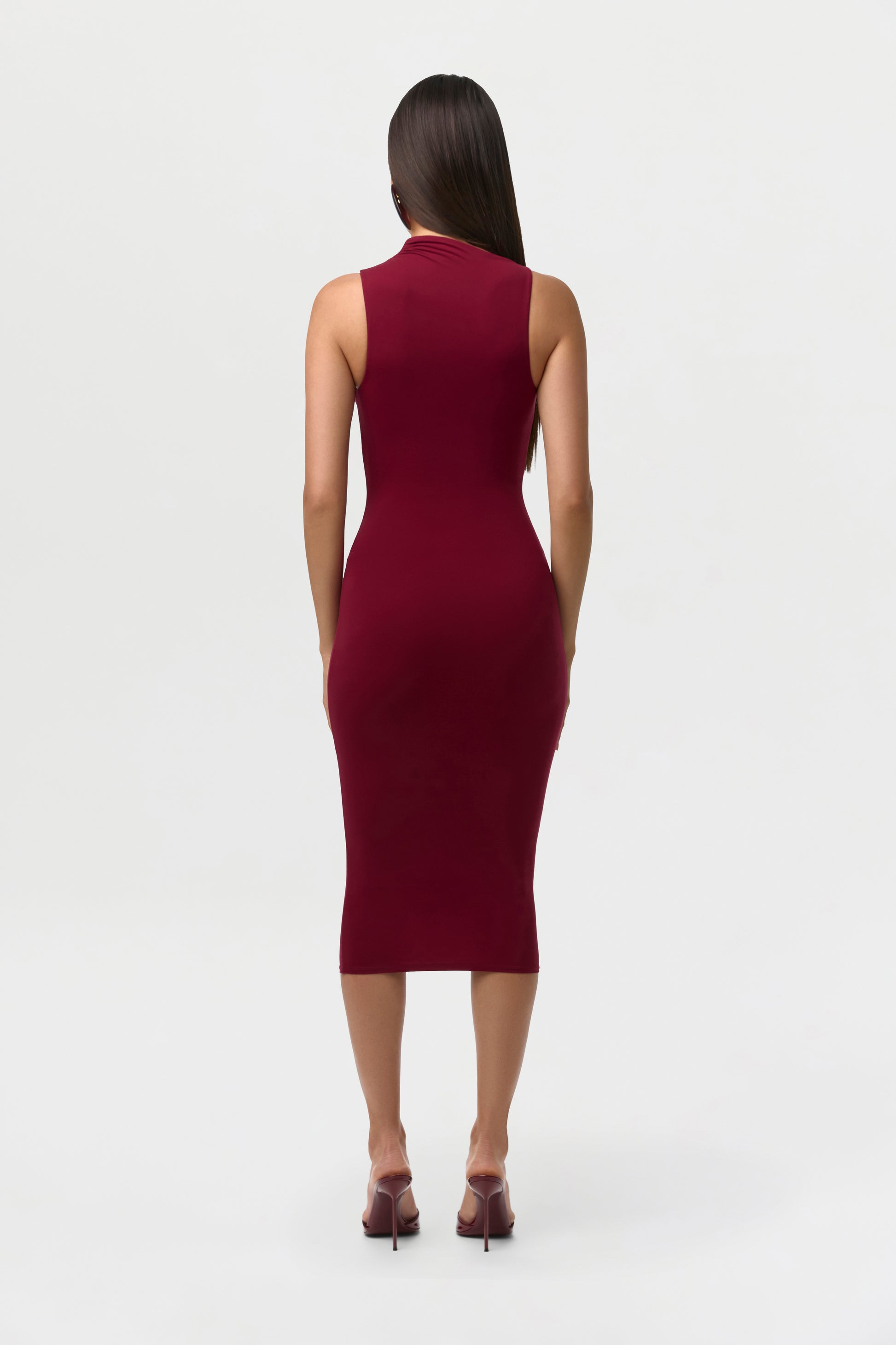 Sangria Naked Sleeveless Midi Dress