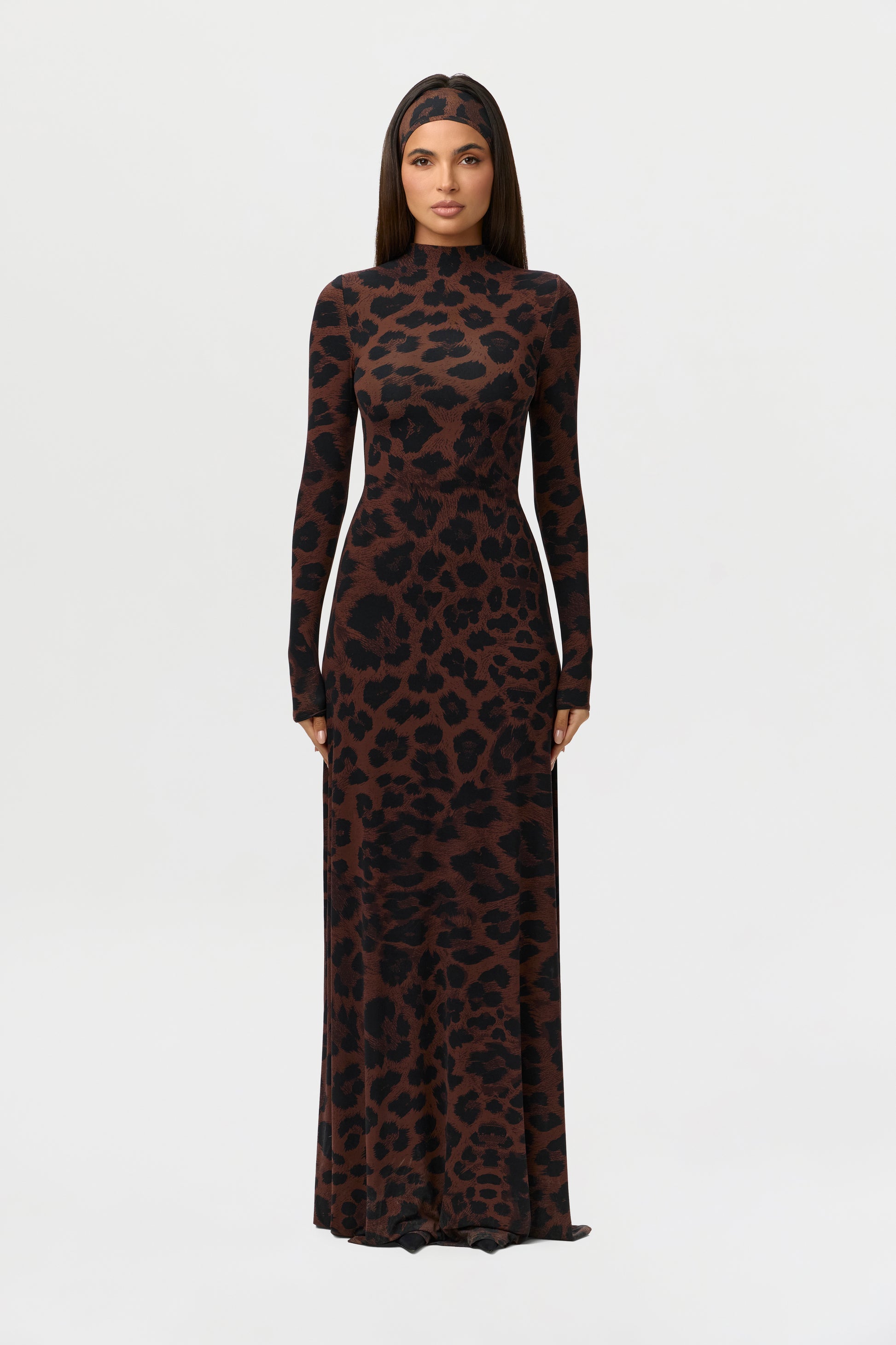 Women's Naked Print Maxi Dress by Naked Wardrobe, Dark Leopard / S Women's Naked Print Maxi Dress by Naked Wardrobe, Dark Leopard / S