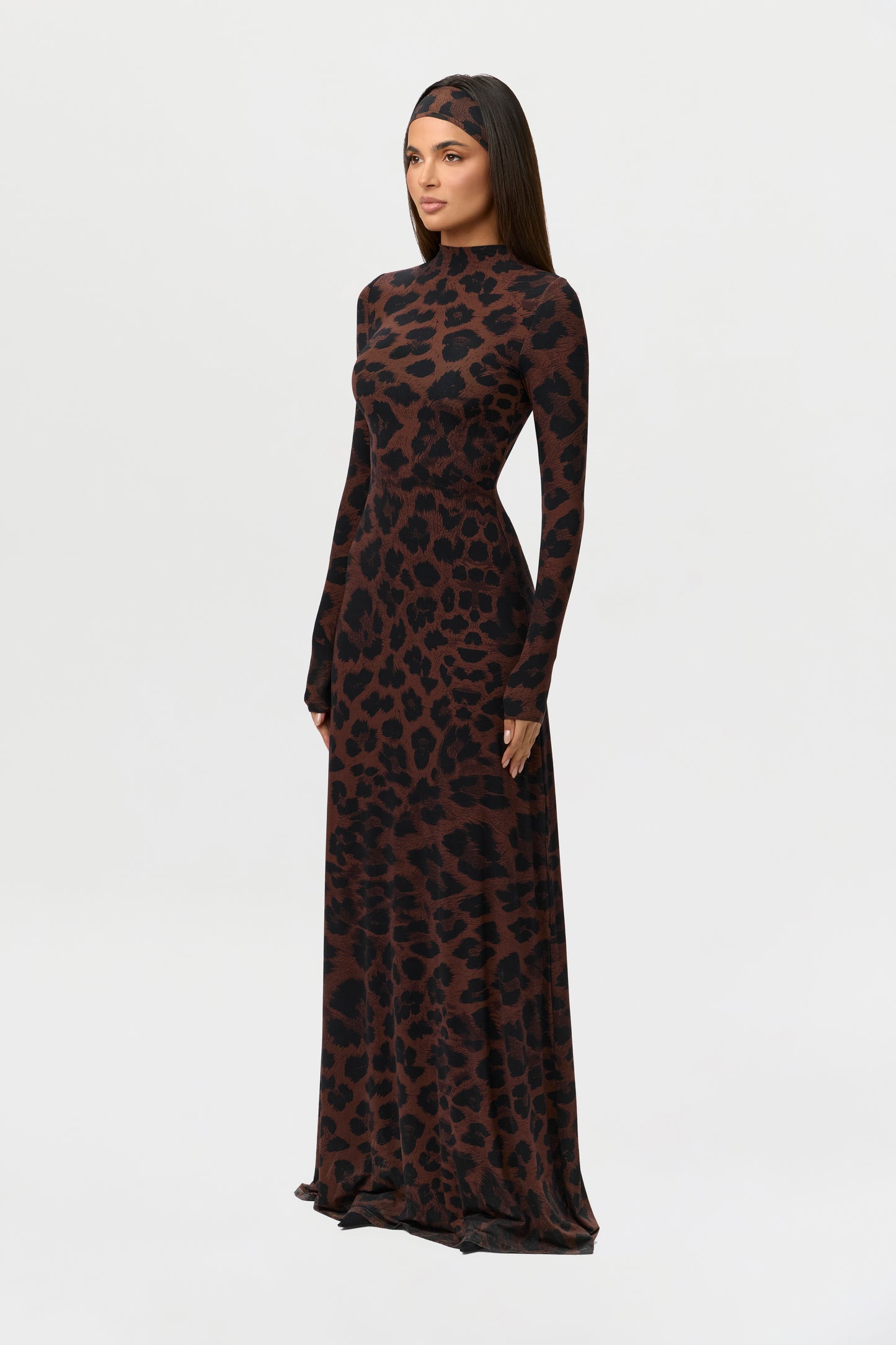 Women's Naked Print Maxi Dress by Naked Wardrobe, Dark Leopard / S Women's Naked Print Maxi Dress by Naked Wardrobe, Dark Leopard / S