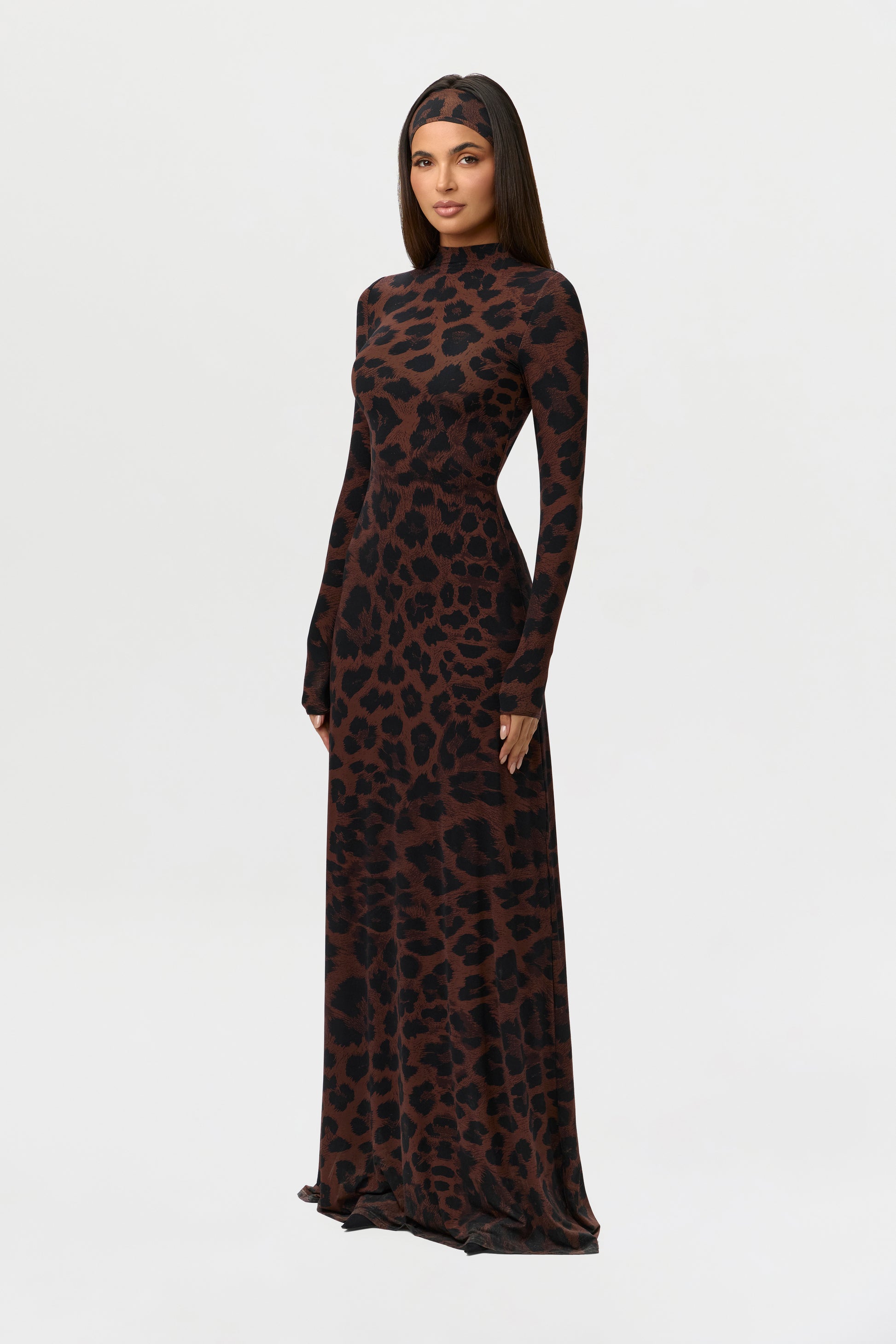Women's Naked Print Maxi Dress by Naked Wardrobe, Dark Leopard / S Women's Naked Print Maxi Dress by Naked Wardrobe, Dark Leopard / S