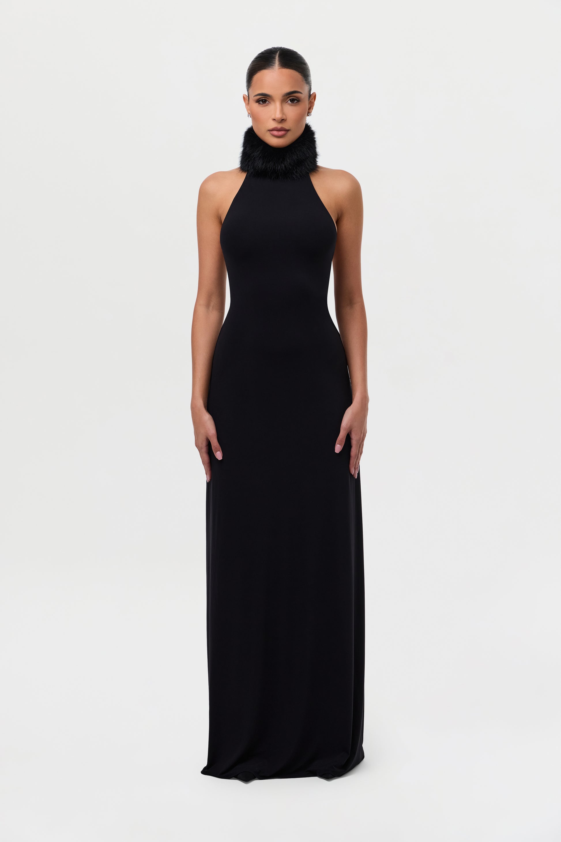 Women's Naked Faux Fur Maxi Dress by Naked Wardrobe, Black / XS Women's Naked Faux Fur Maxi Dress by Naked Wardrobe, Black / XS