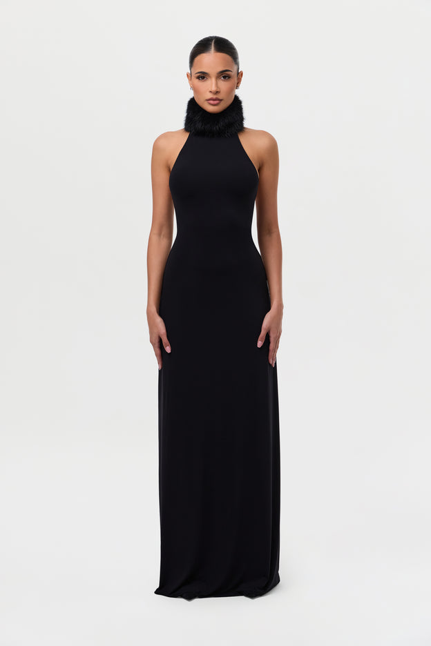 Naked Faux Fur Maxi Dress