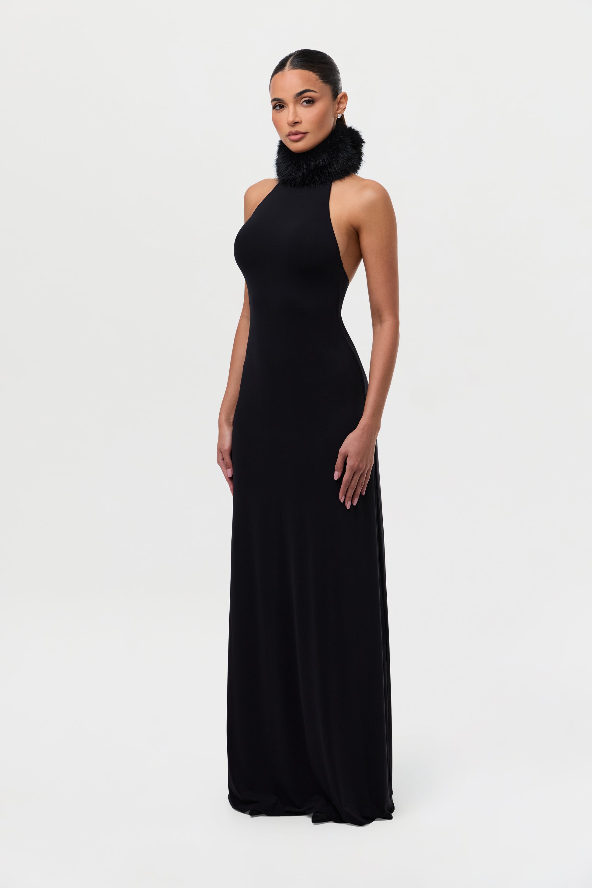 Naked Faux Fur Maxi Dress Naked Wardrobe Naked Faux Fur Maxi Dress Naked Wardrobe