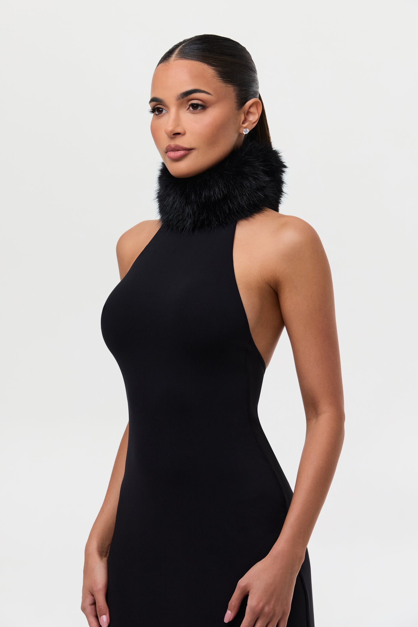 Naked Faux Fur Maxi Dress