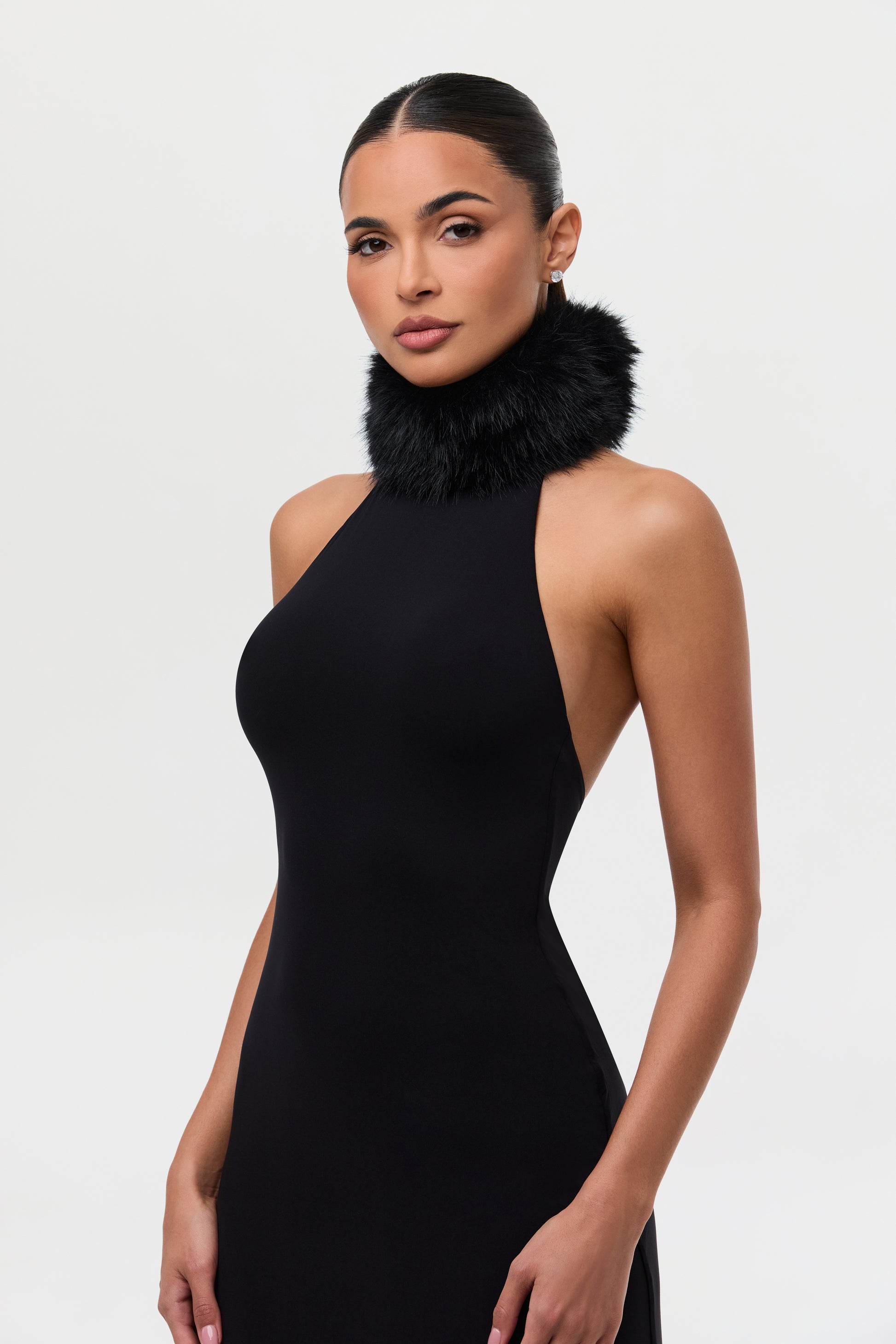 Naked Faux Fur Maxi Dress Naked Faux Fur Maxi Dress