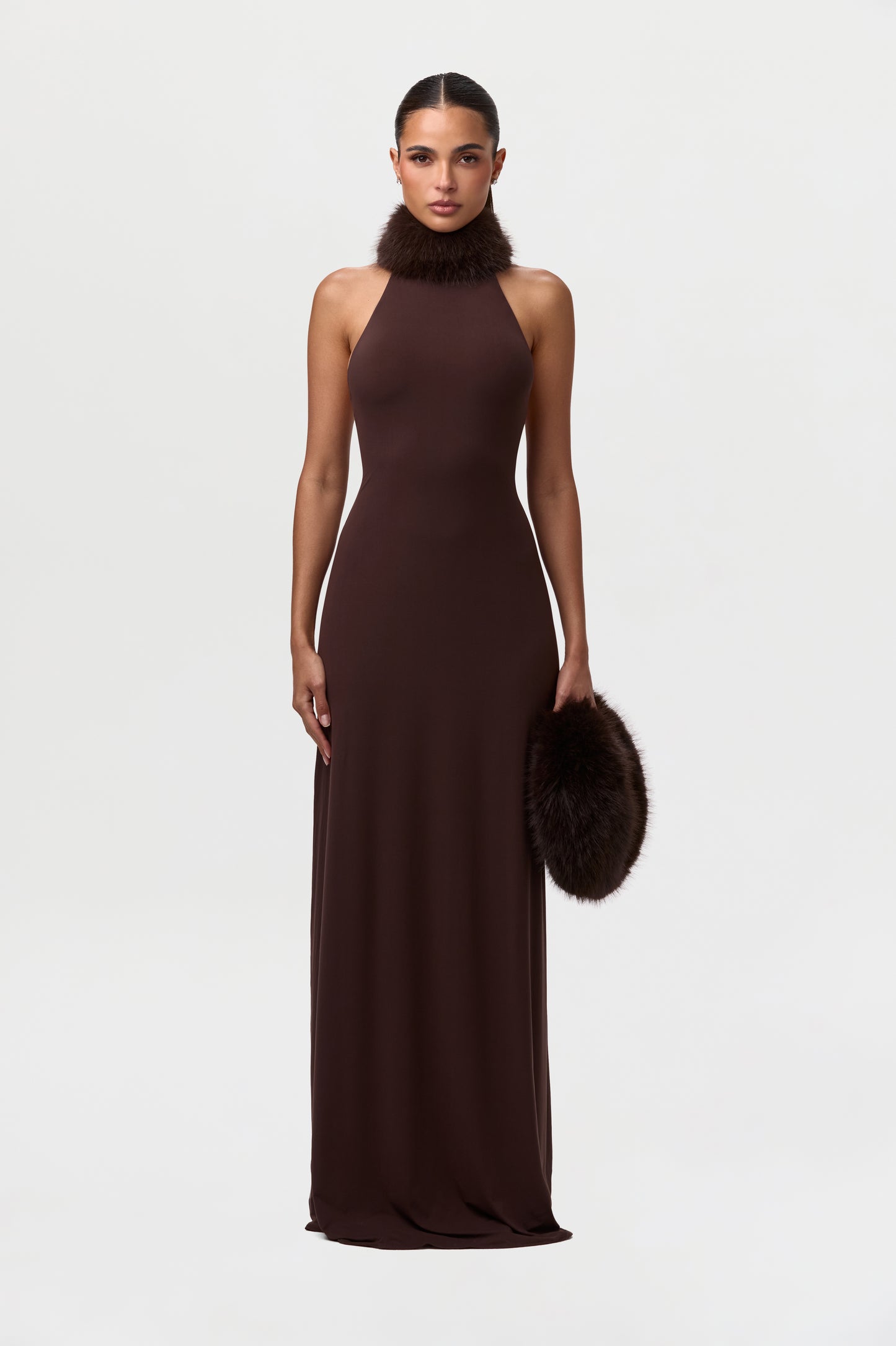 Naked Faux Fur Maxi Dress