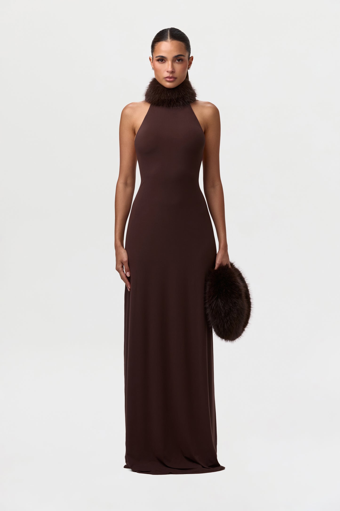 Naked Faux Fur Maxi Dress – Naked Wardrobe
