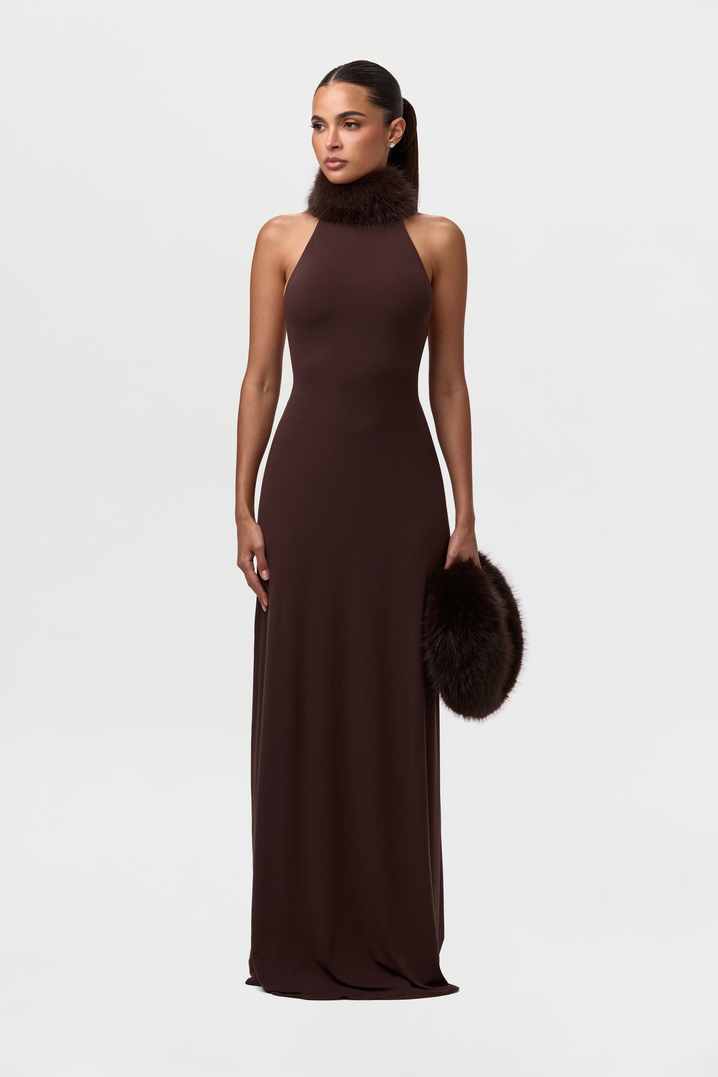 Naked Faux Fur Maxi Dress