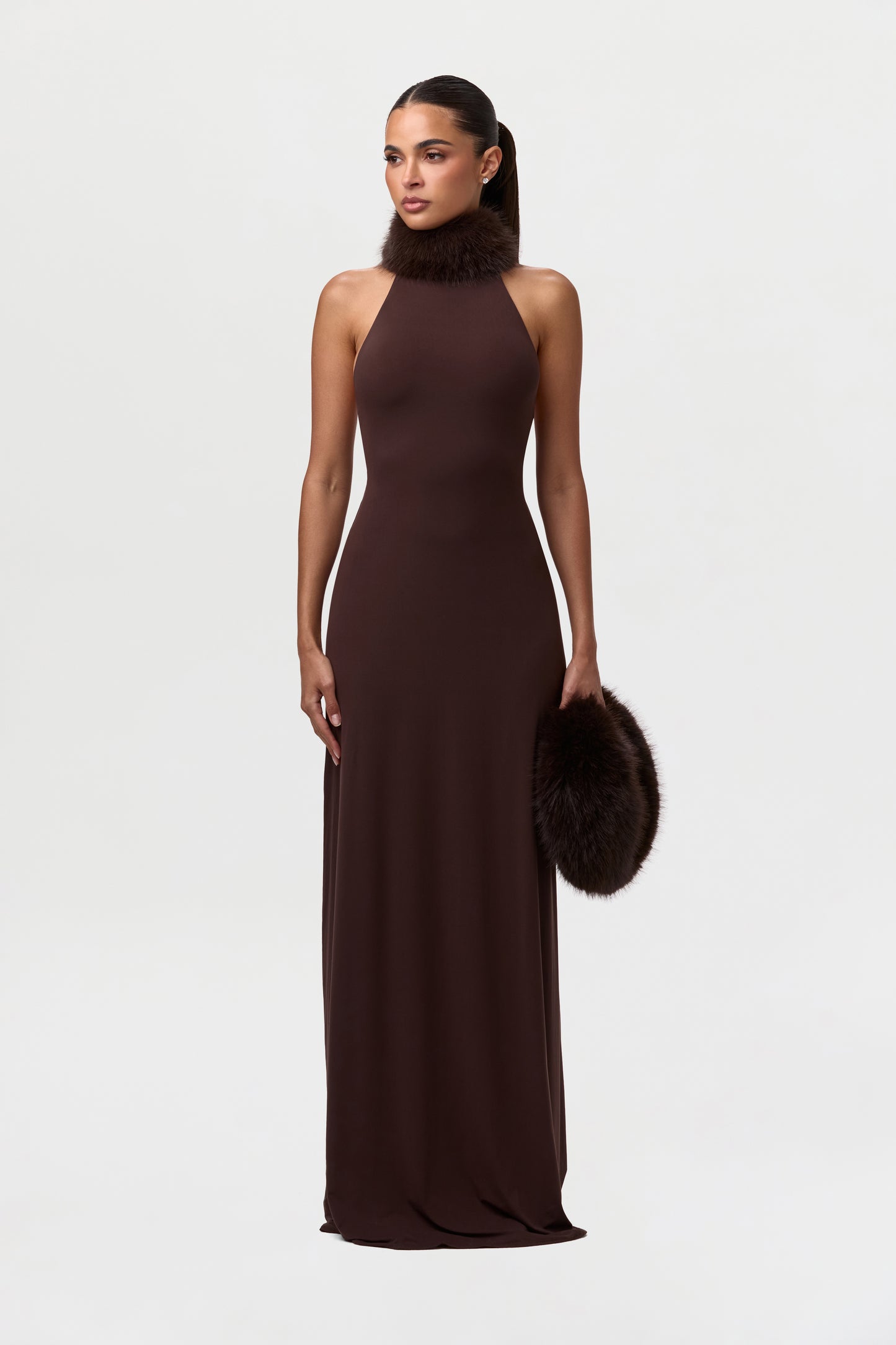 Naked Faux Fur Maxi Dress