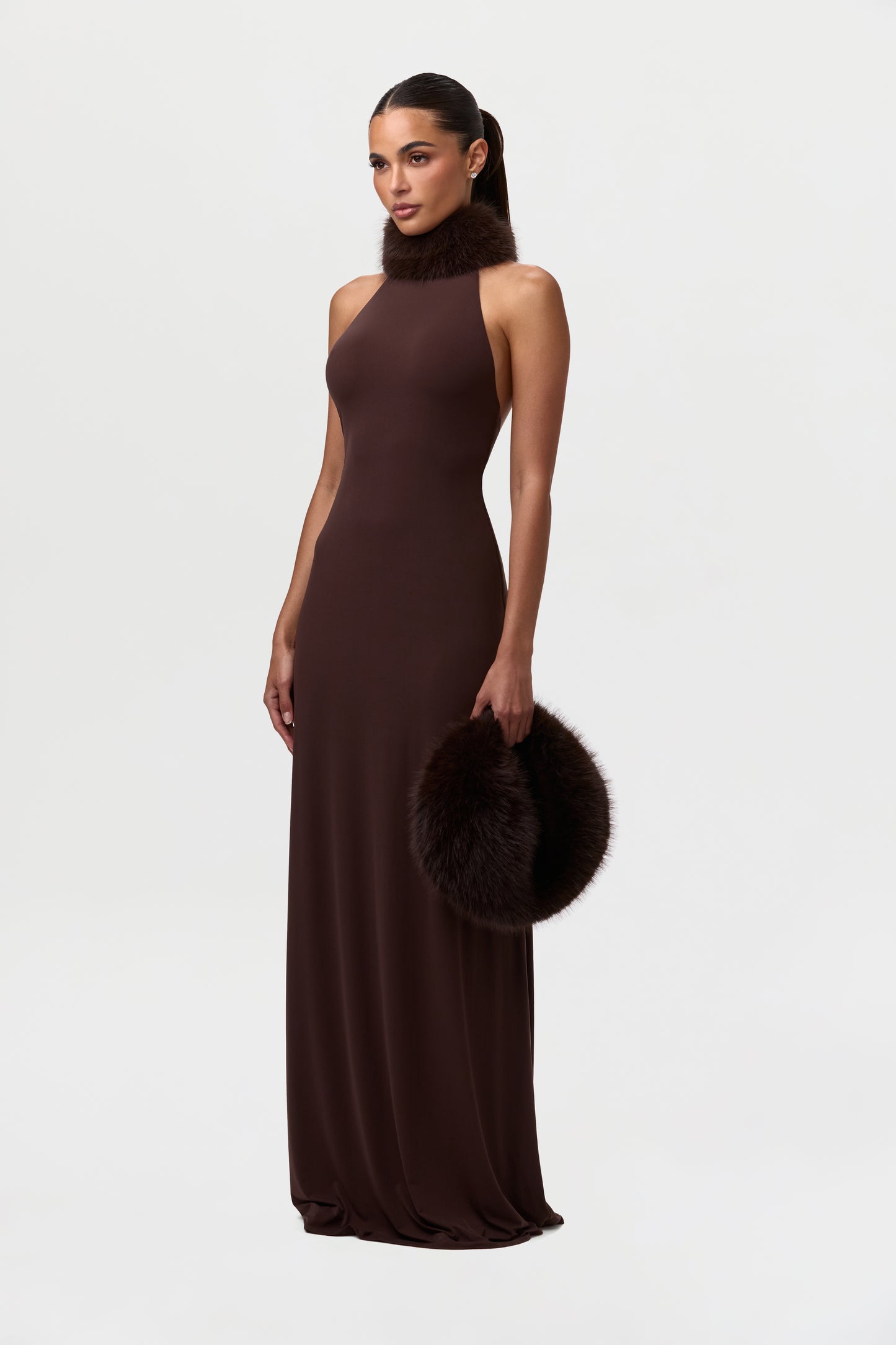 Naked Faux Fur Maxi Dress