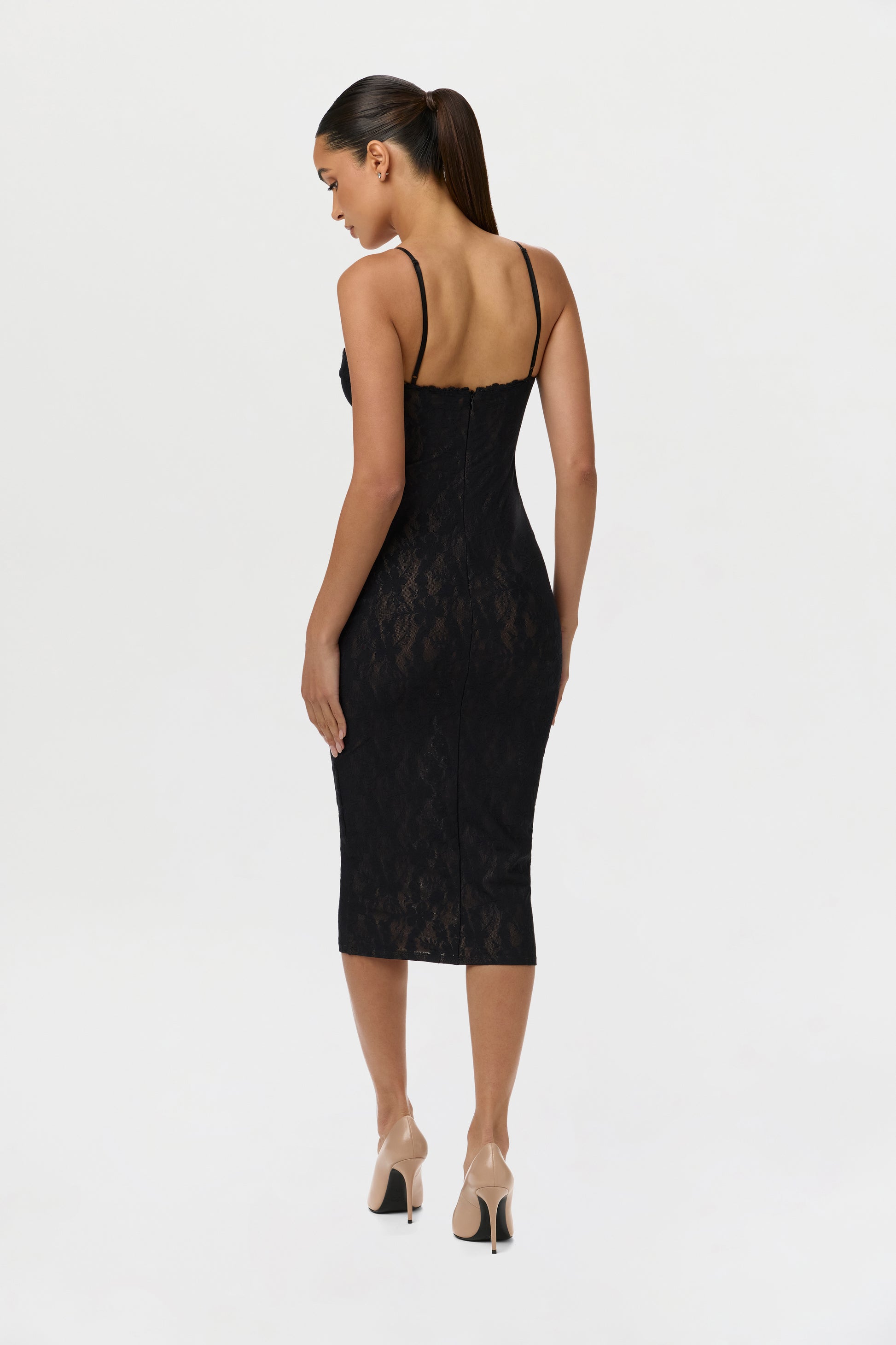 Lace Midi Dress – Naked Wardrobe Lace Midi Dress – Naked Wardrobe