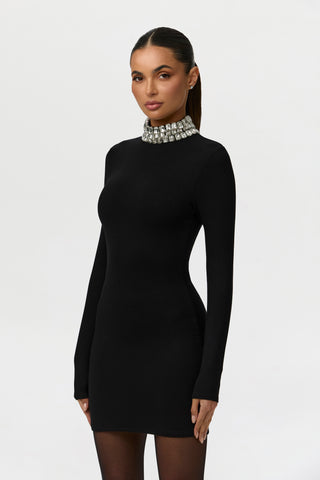 Butter Rhinestone Contour Mini Dress