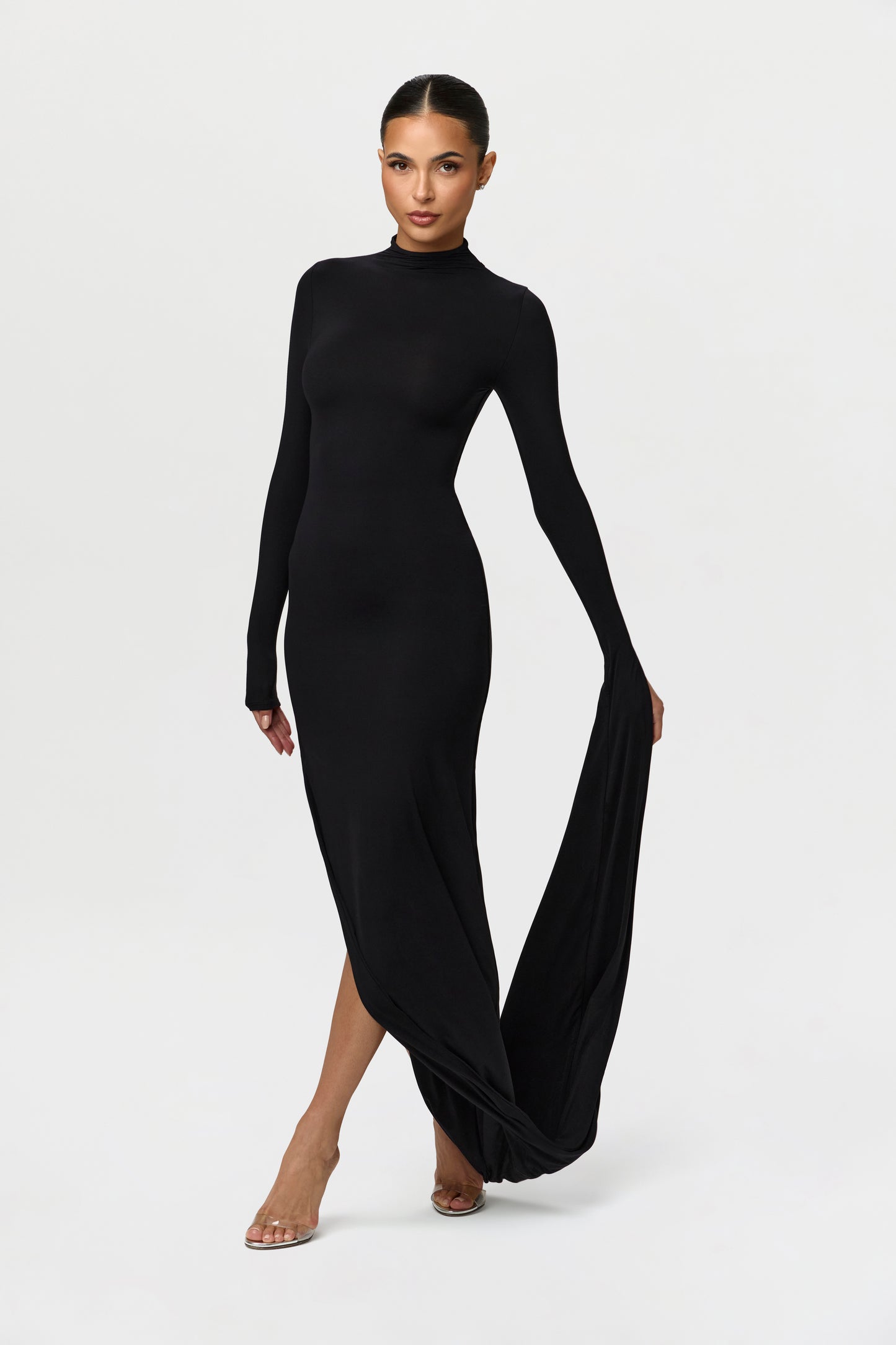 Naked Draped Sleeve Maxi Dress