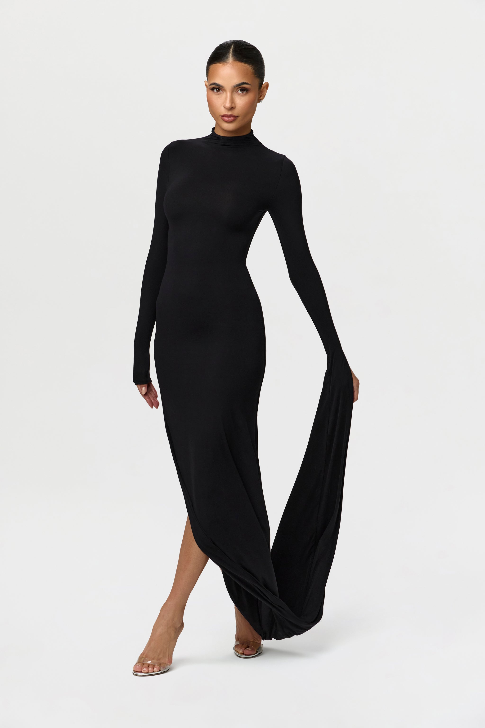 Naked Draped Sleeve Maxi Dress – Naked Wardrobe