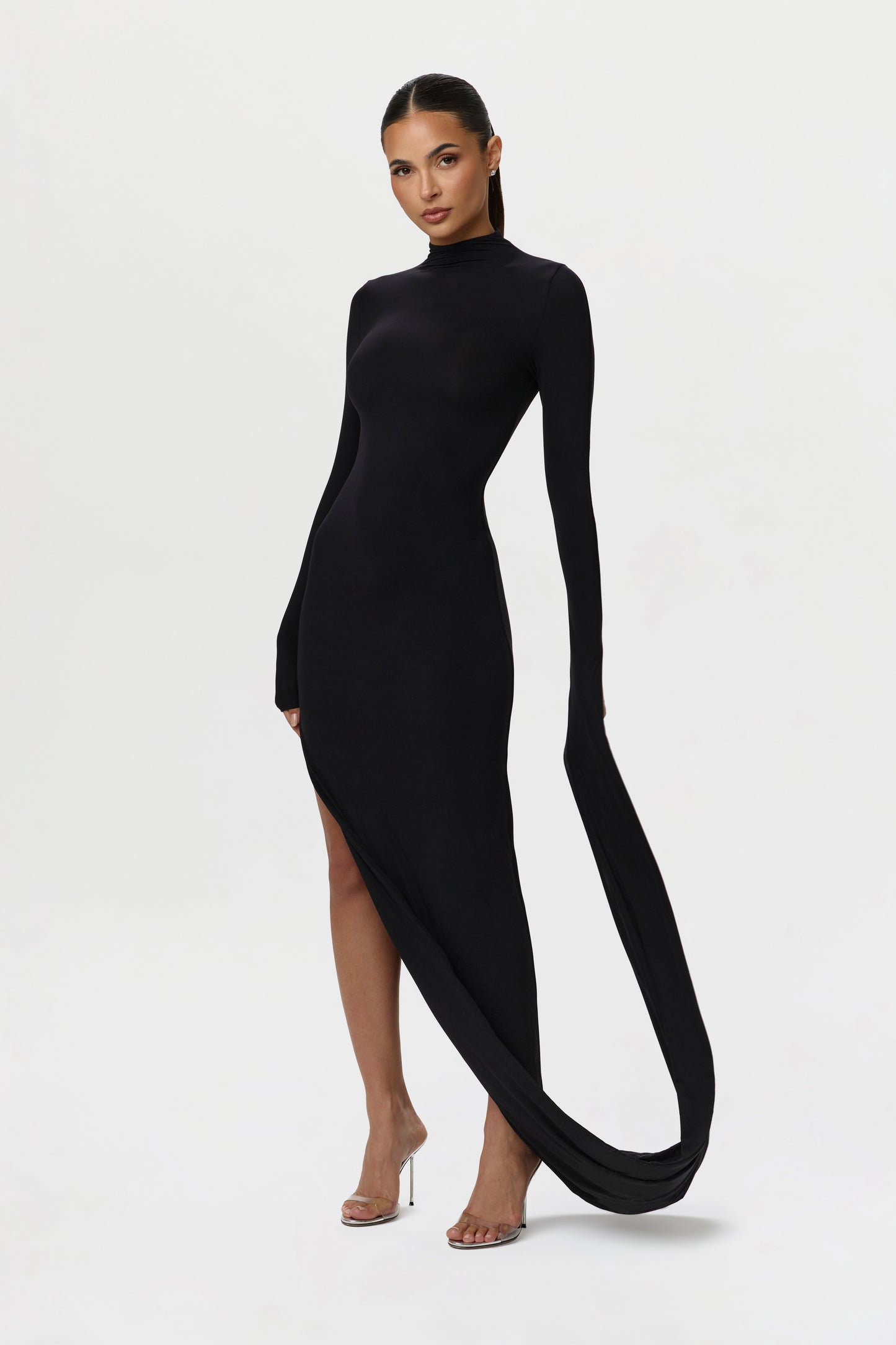 Naked Draped Sleeve Maxi Dress