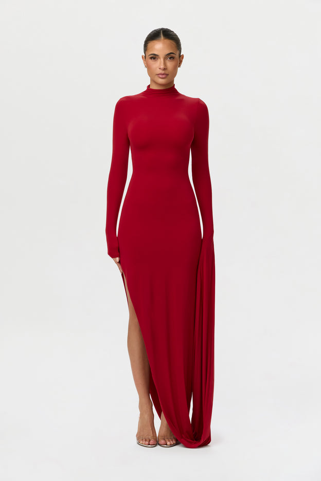 Naked Draped Sleeve Maxi Dress