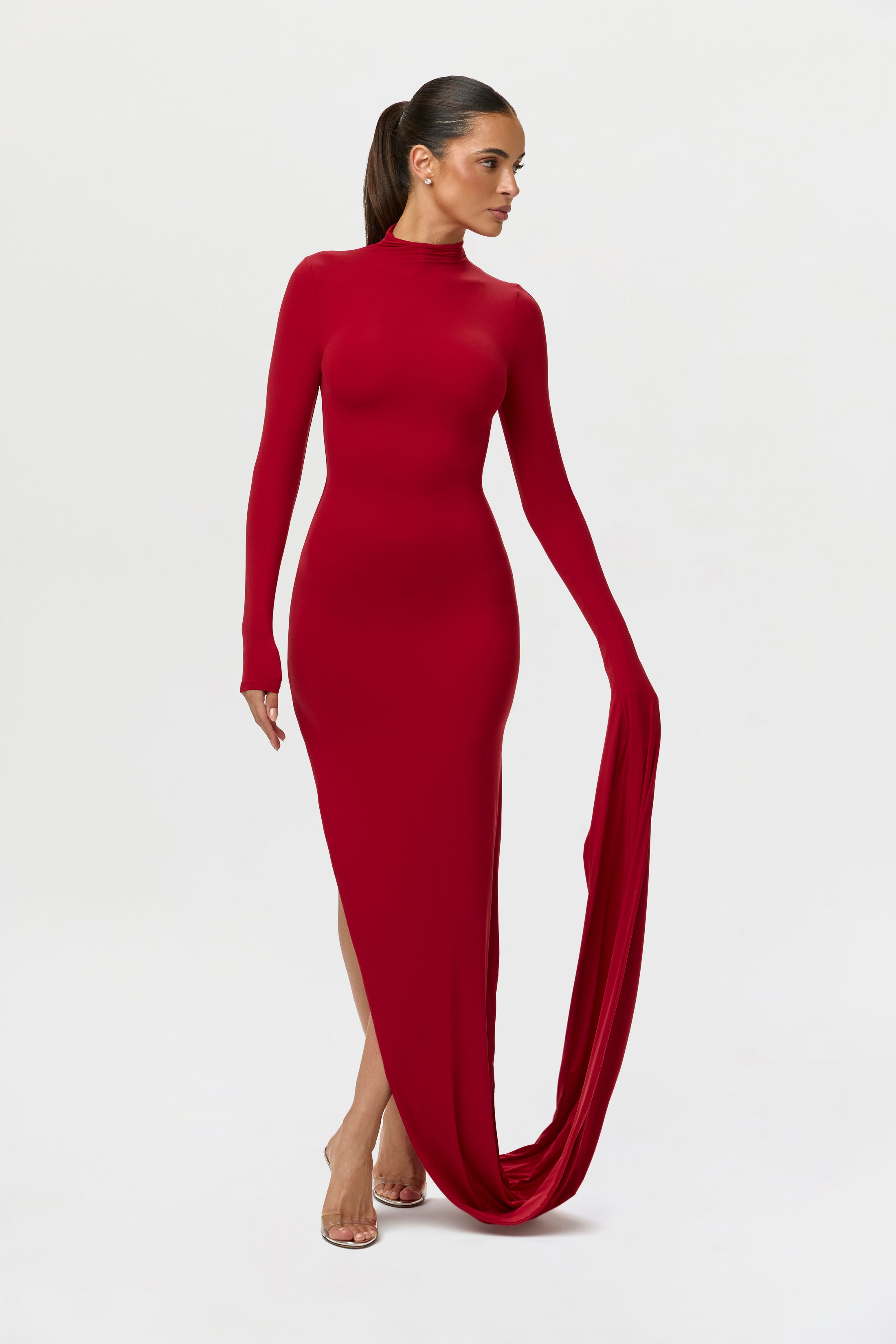 Naked Draped Sleeve Maxi Dress โ Naked Wardrobe