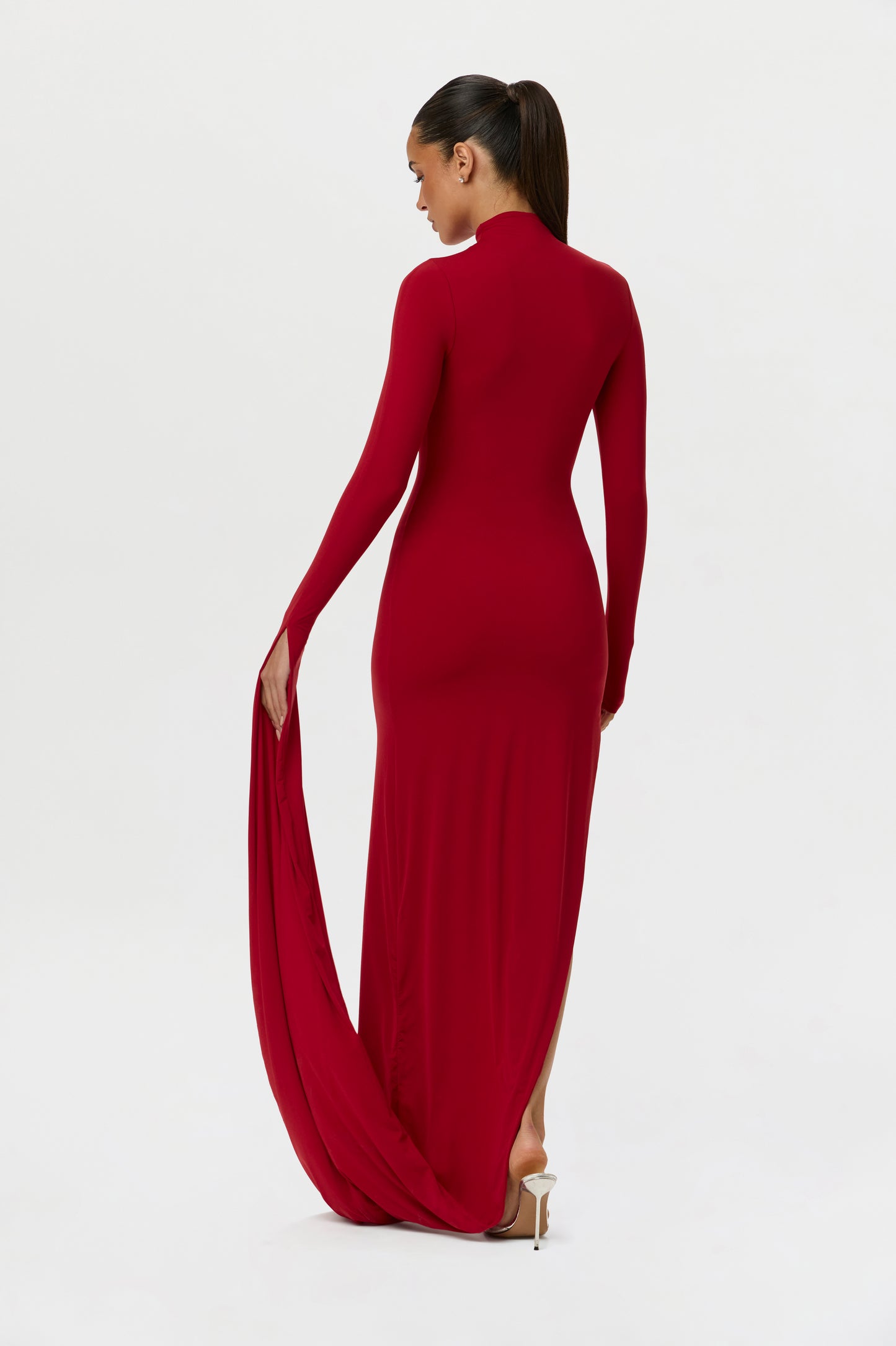 Naked Draped Sleeve Maxi Dress