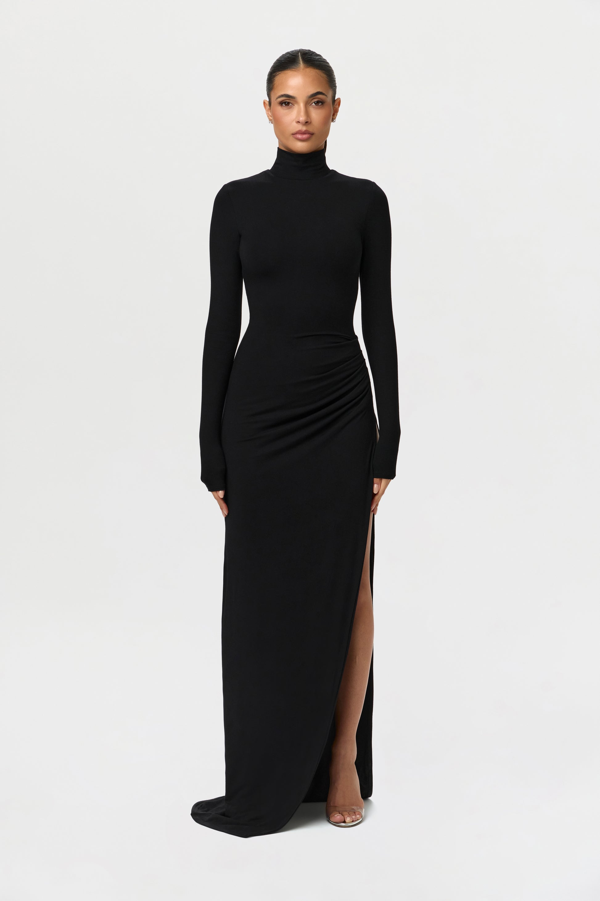 Butter Contour High Slit Maxi Dress Naked Wardrobe Butter Contour High Slit Maxi Dress Naked Wardrobe
