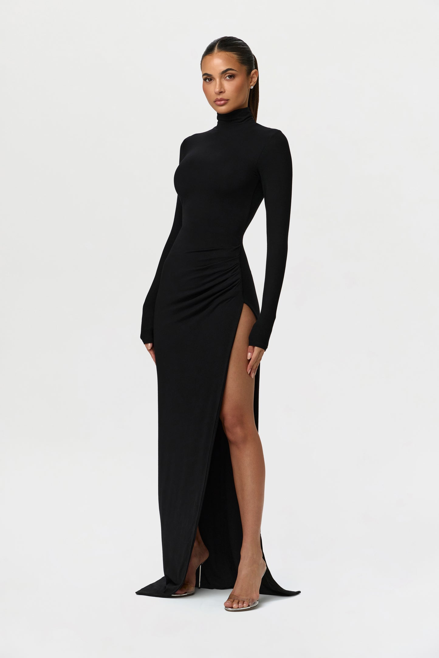 Butter Contour High Slit Maxi Dress