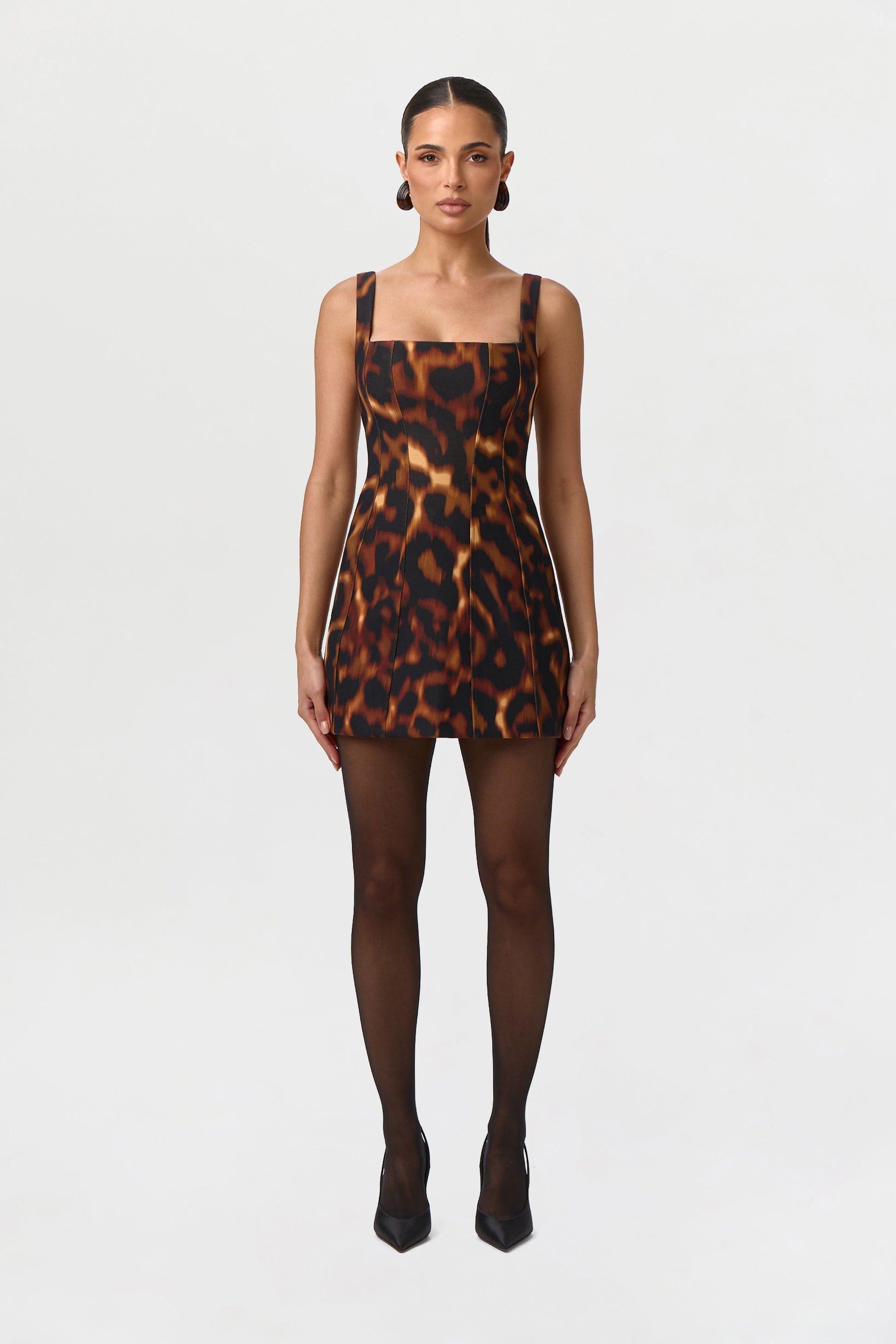 Suiting Tortoise Mini Dress