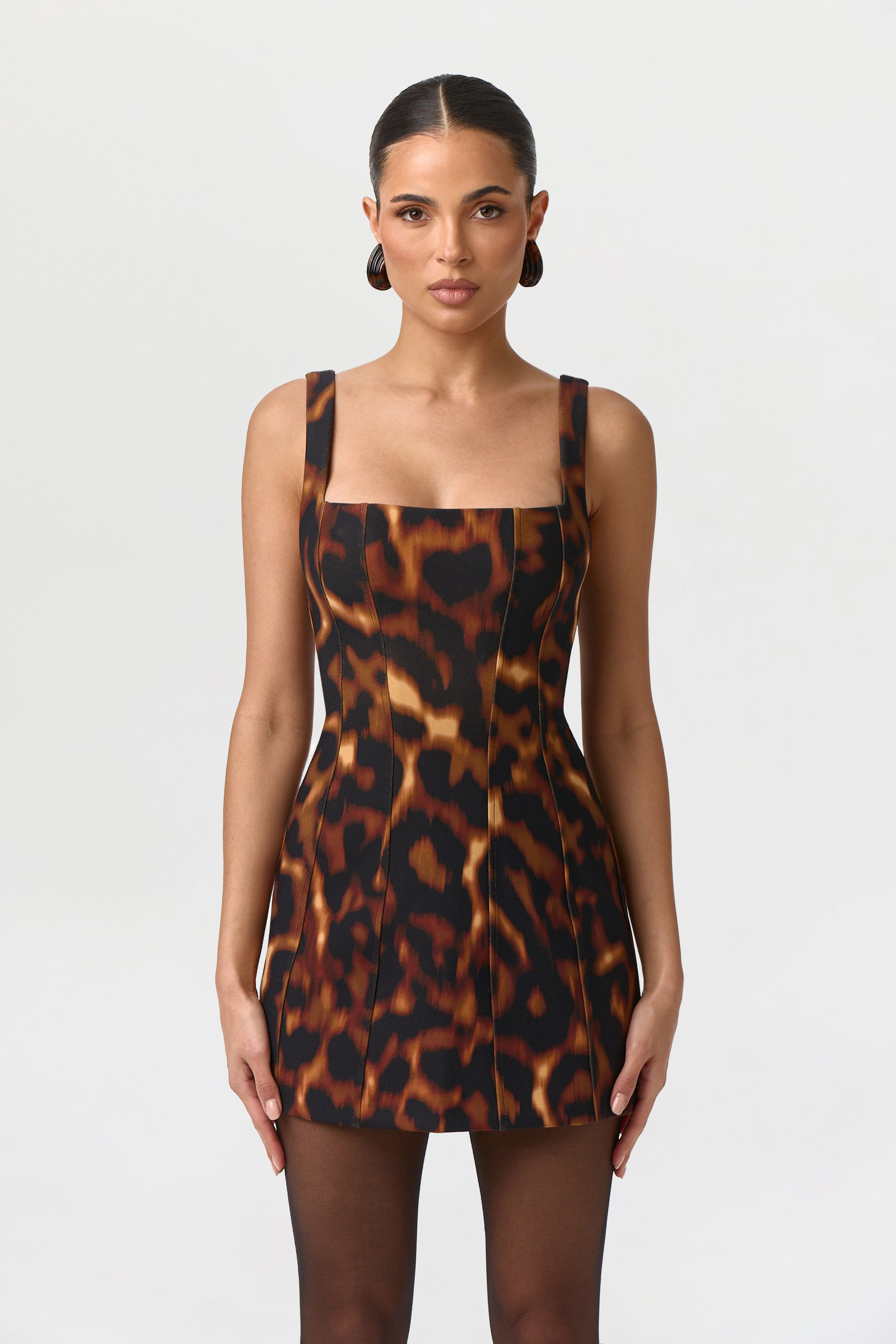 Suiting Tortoise Mini Dress