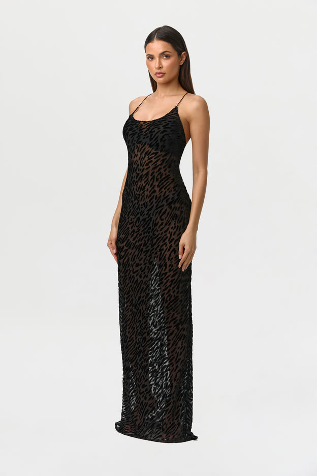 black thin strap maxi dress Shop Black Spaghetti Strap Slit A-Line Maxi Dress - for Women | OUTZIDR