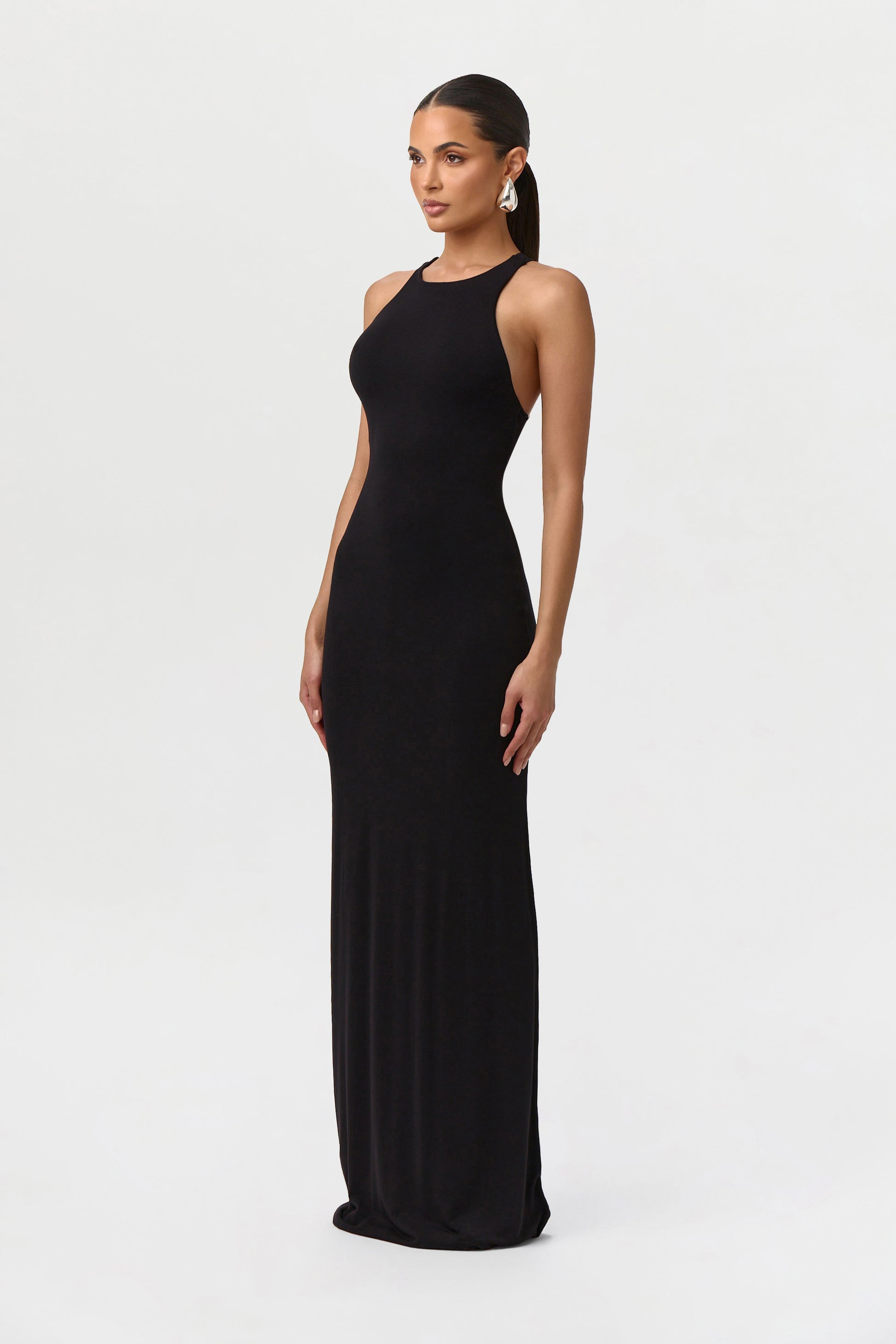 Modal Open Back Dome Maxi Dress Naked Wardrobe Modal Open Back Dome Maxi Dress Naked Wardrobe