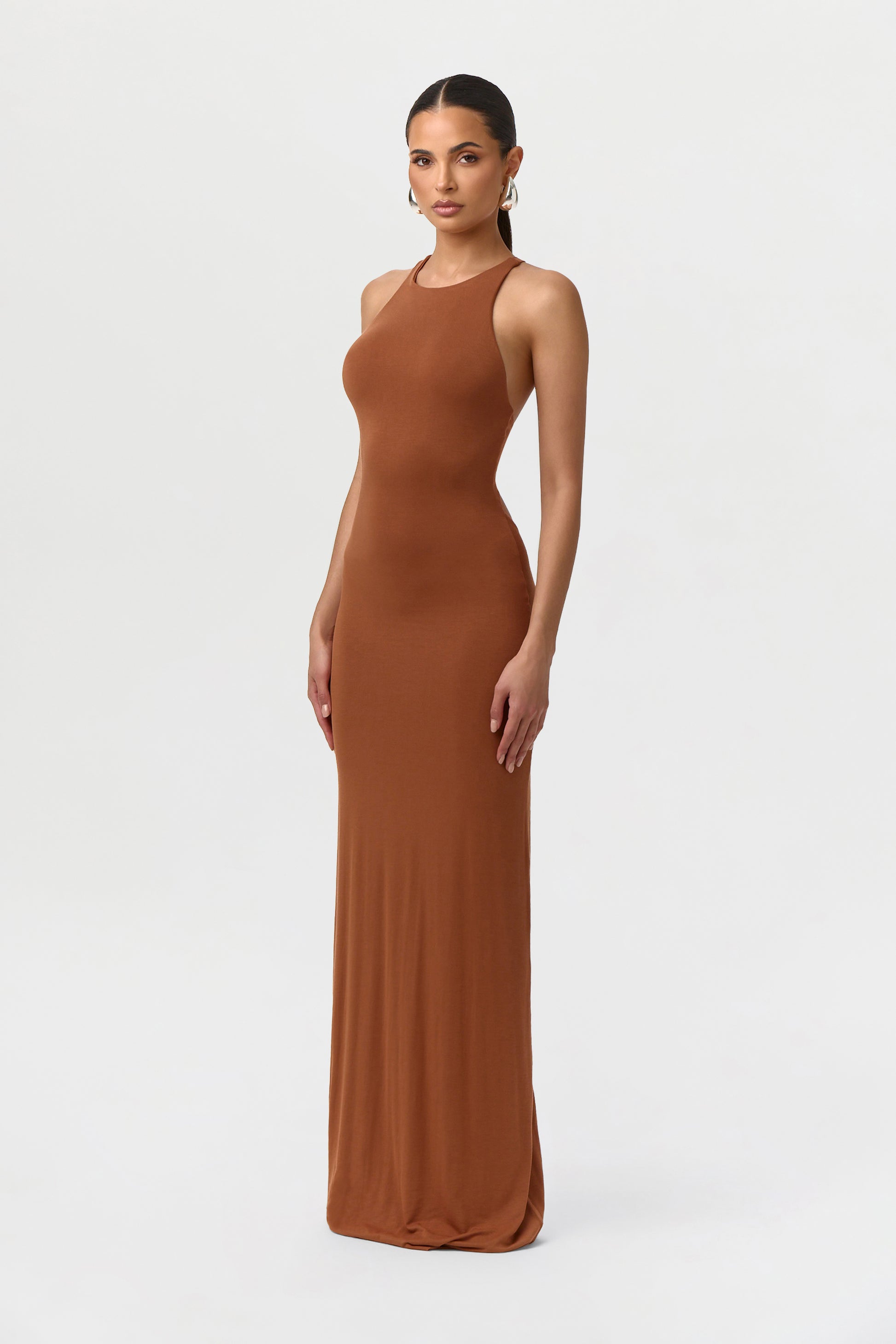 Modal Open Back Dome Maxi Dress Modal Open Back Dome Maxi Dress