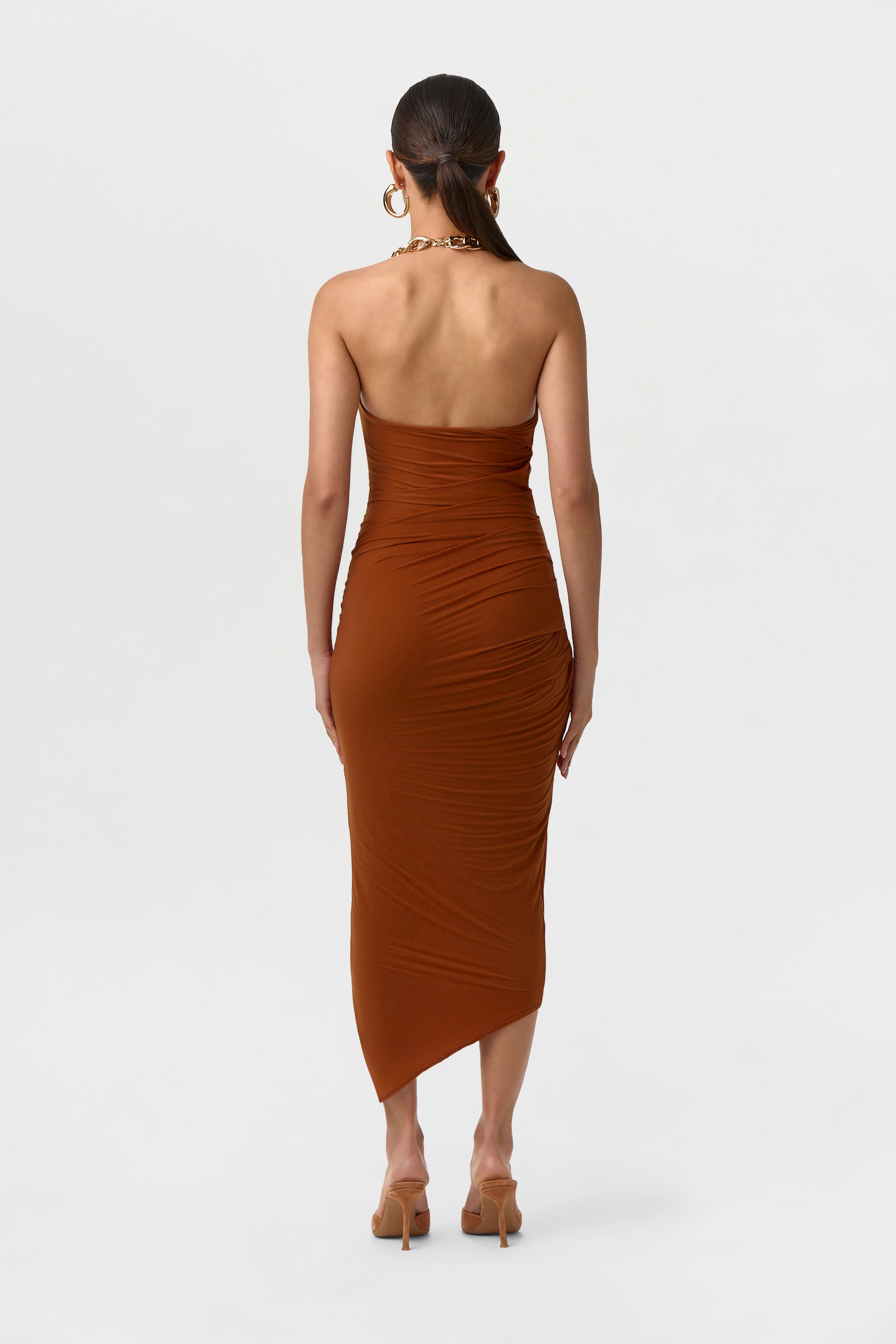 Bare Body Halter Chain Midi Dress Naked Wardrobe Bare Body Halter Chain Midi Dress Naked Wardrobe