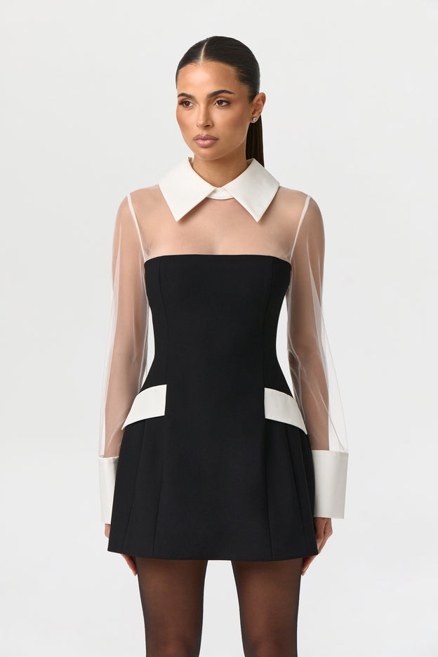 Ponte Shirting Mini Dress