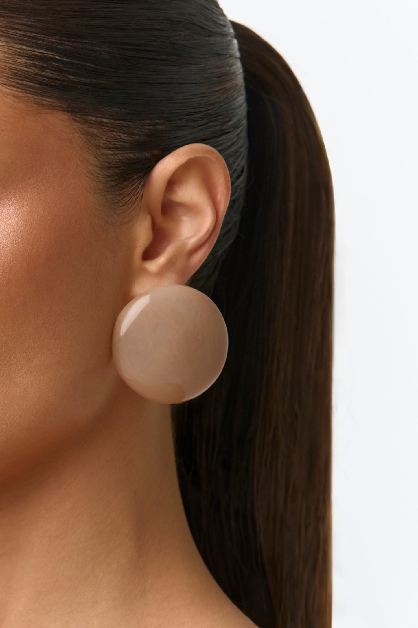 Resin Round Earrings