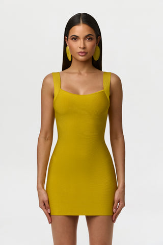 Knit Bandage Sculpt Mini Dress