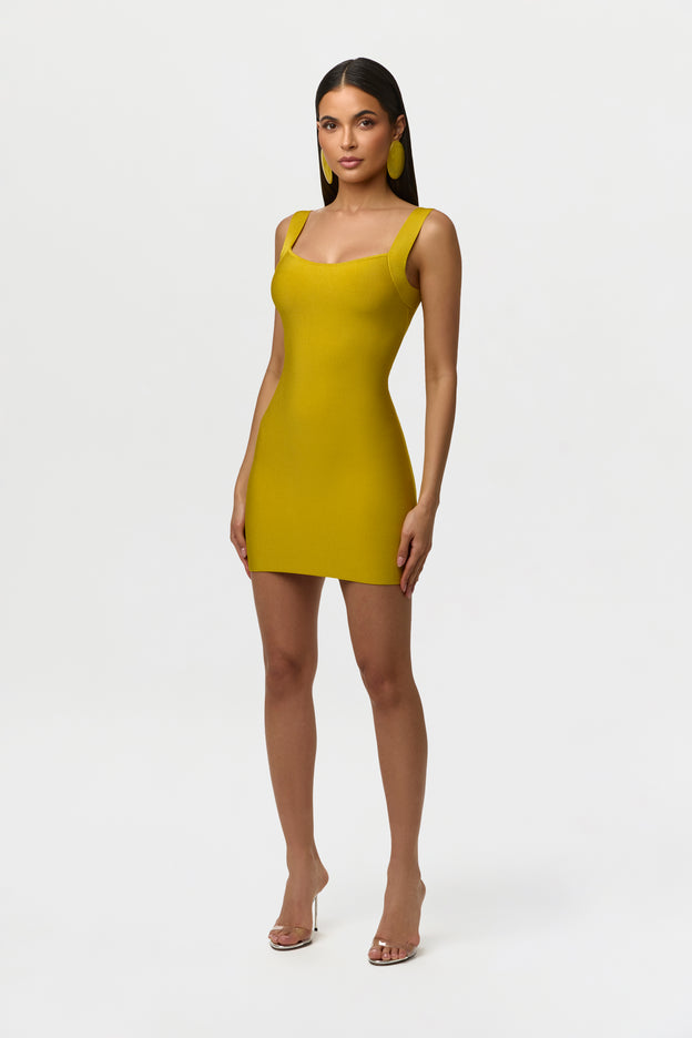 Knit Bandage Sculpt Mini Dress