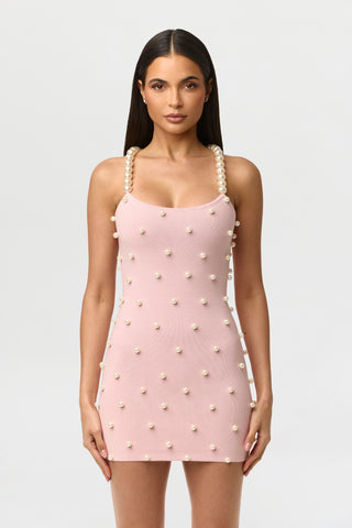 Knit Pearl Mini Dress