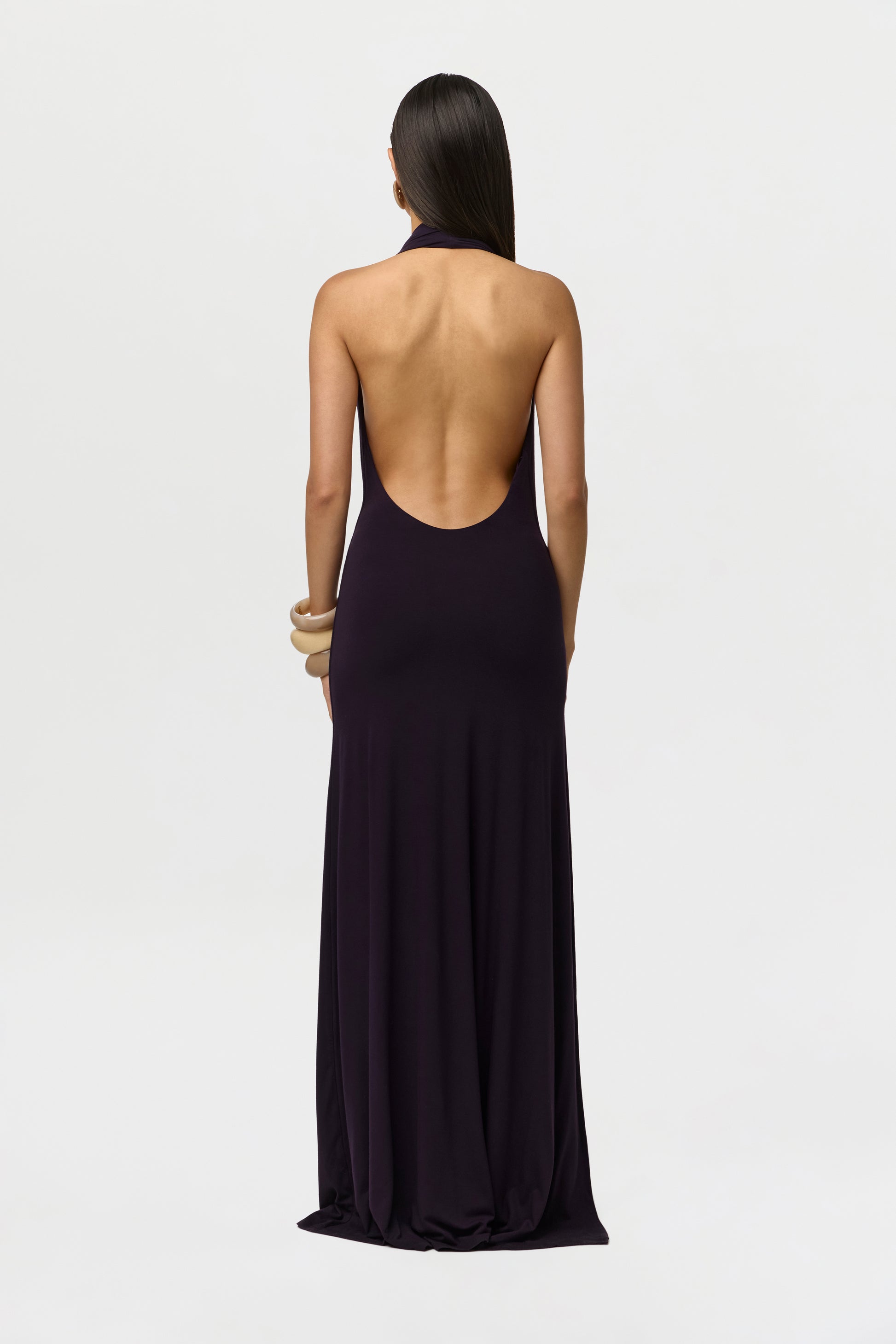 Smooth Plunge Halter Maxi Dress Naked Wardrobe Smooth Plunge Halter Maxi Dress Naked Wardrobe