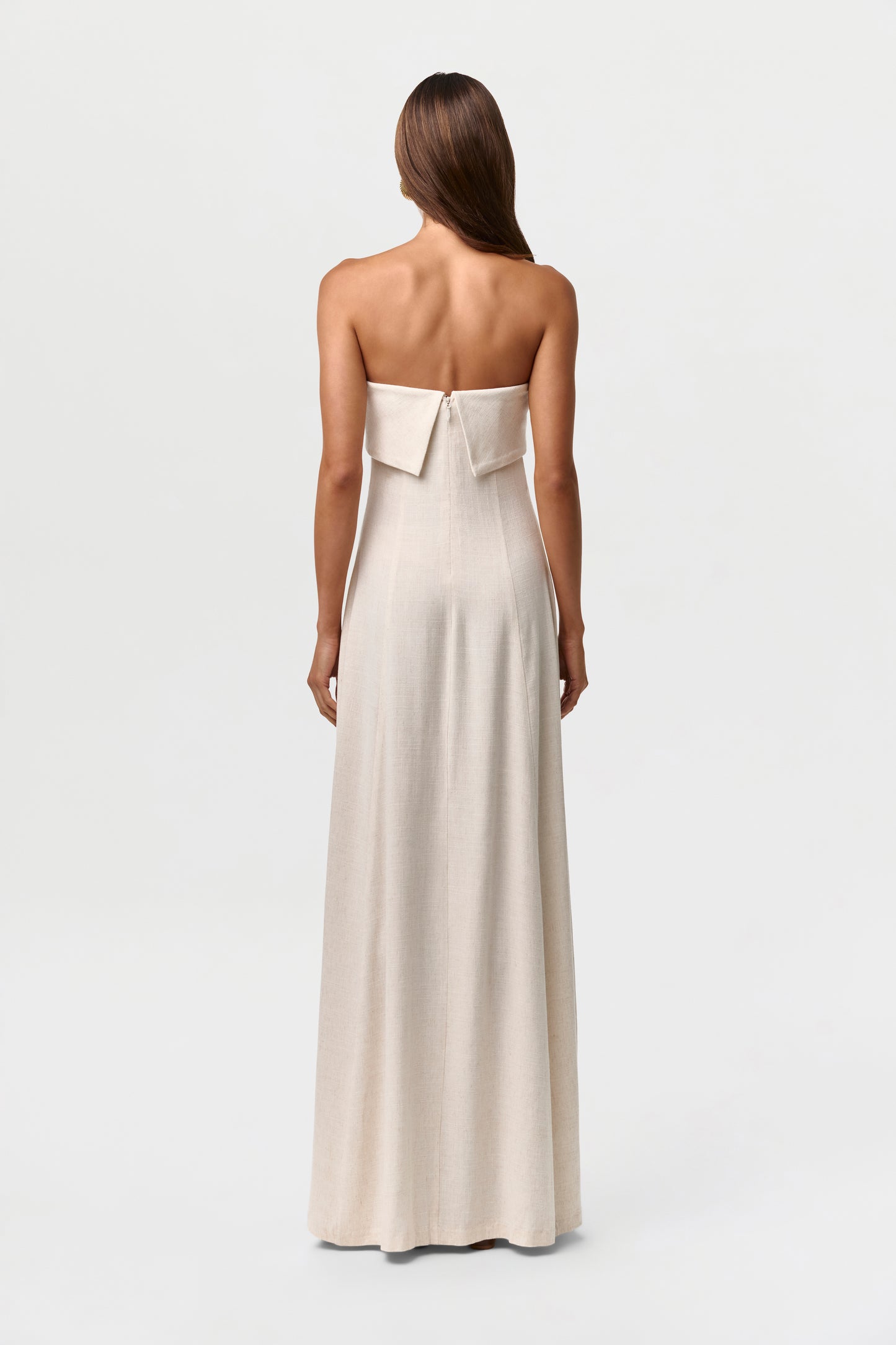Linen Tube Maxi Dress
