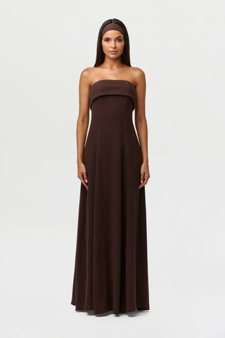 Linen Tube Maxi Dress