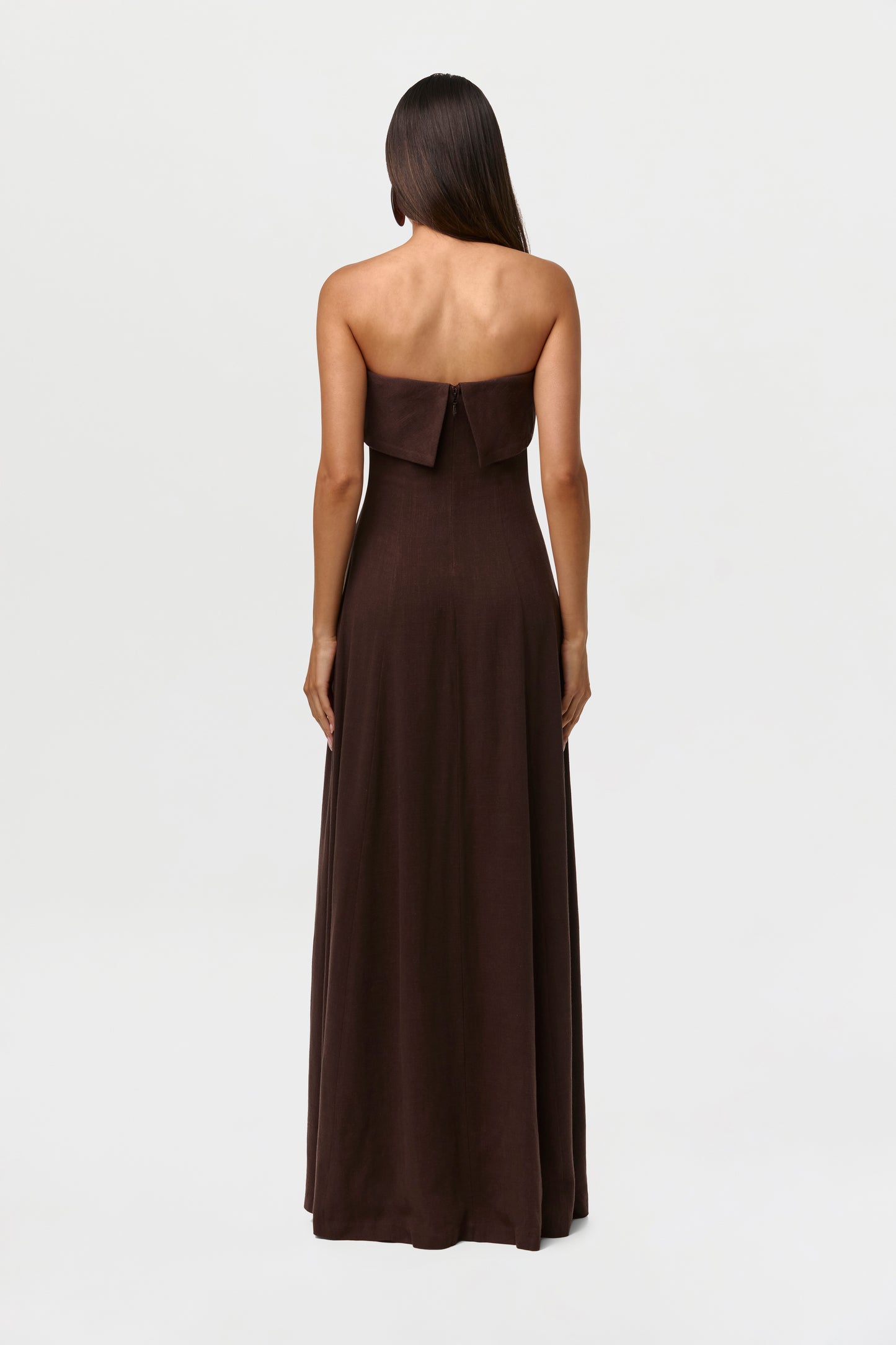 Linen Tube Maxi Dress