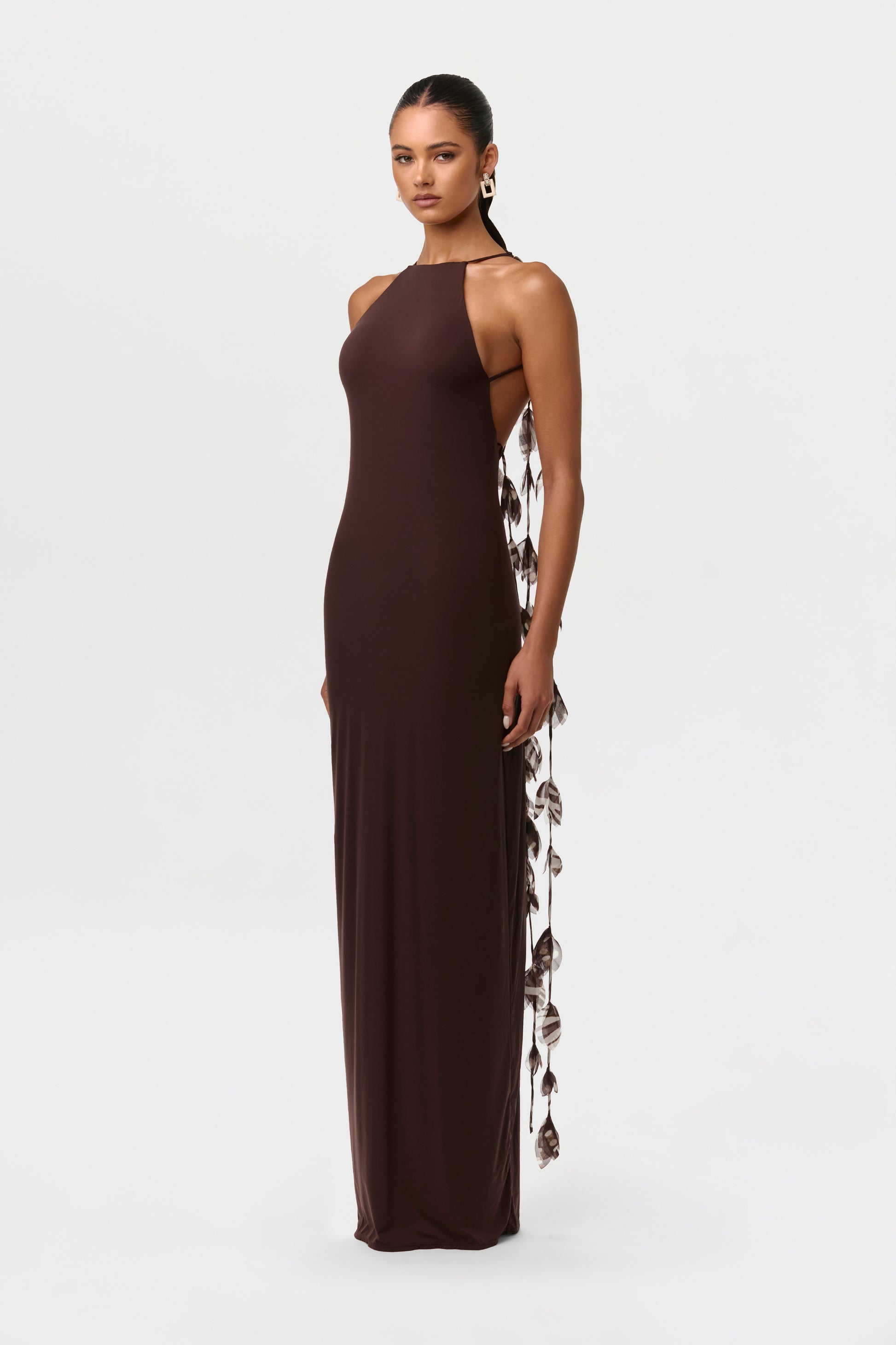 Naked Open Back Petal Dress