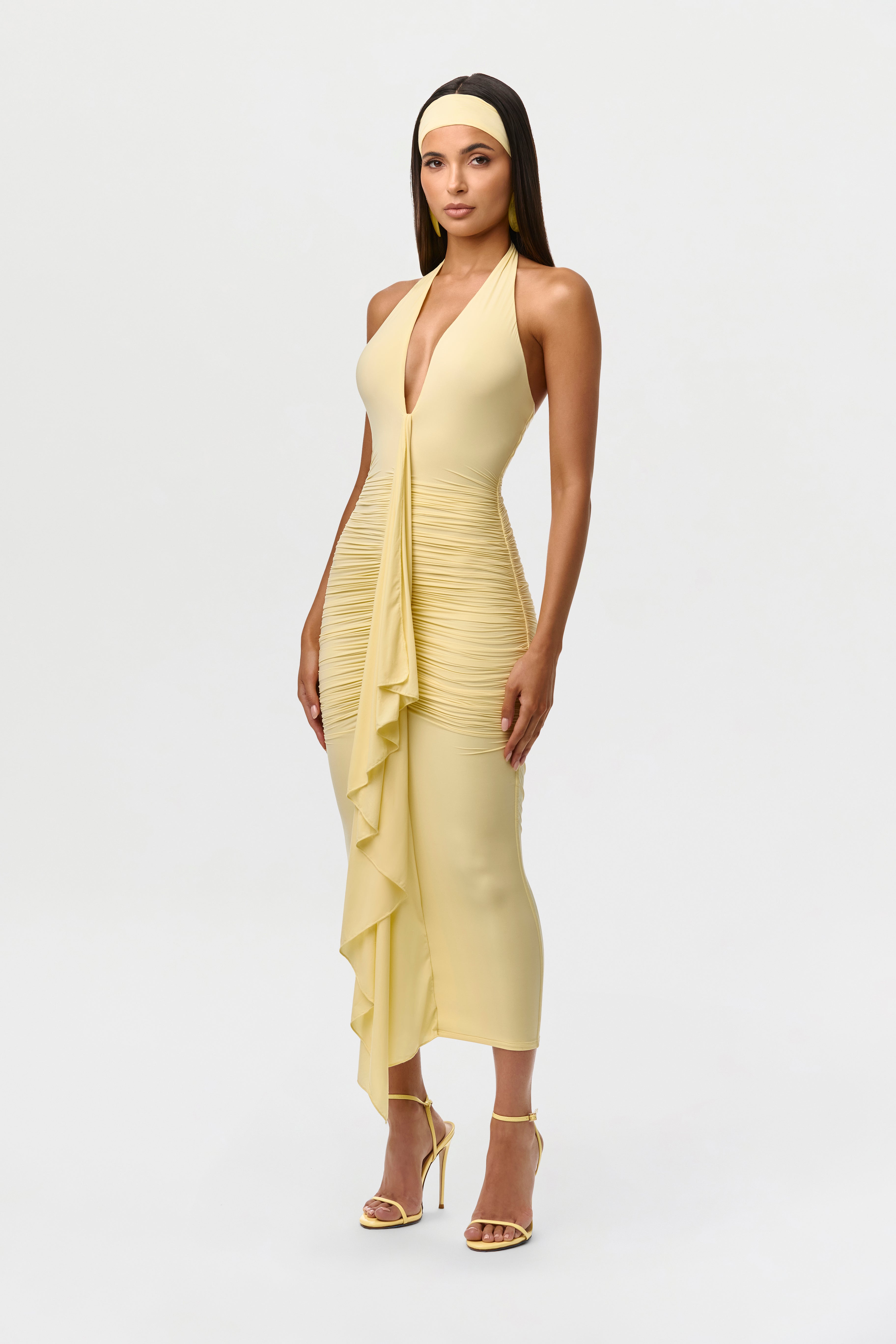 Naked Ruffle Halter Dress
