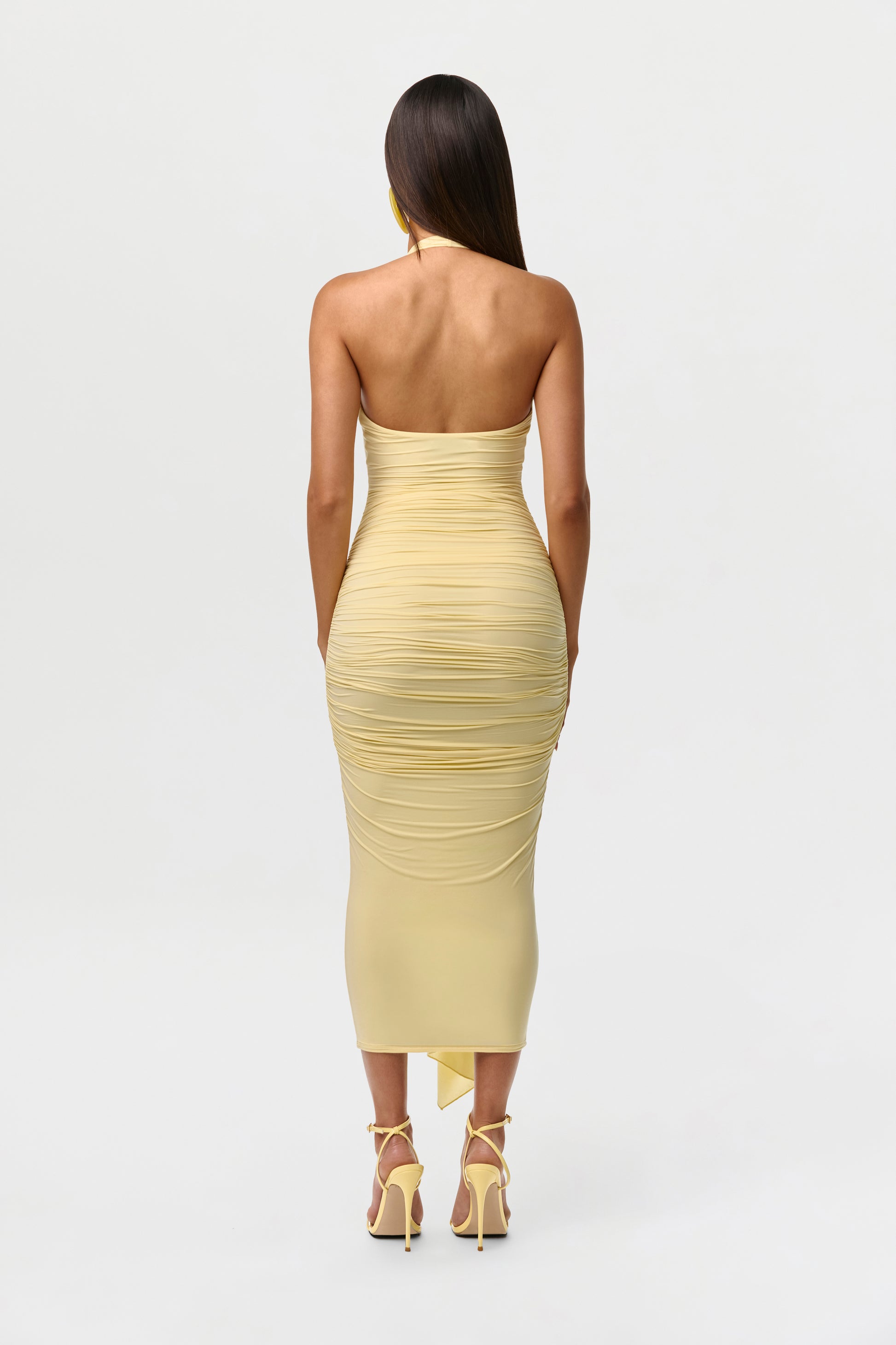 Naked Ruffle Halter Dress
