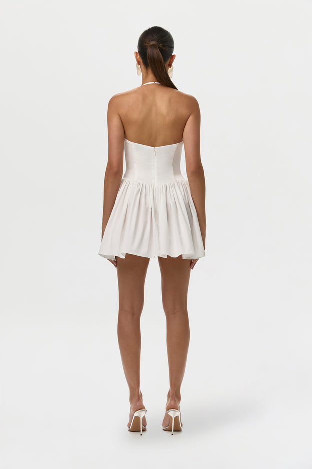 Shirting Poplin Halter Mini Dress