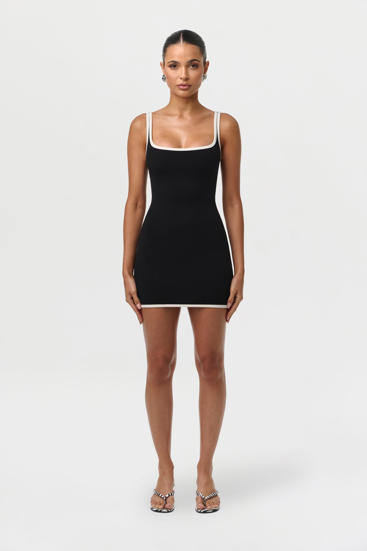 Black Sporty Naked Tank Mini Dress