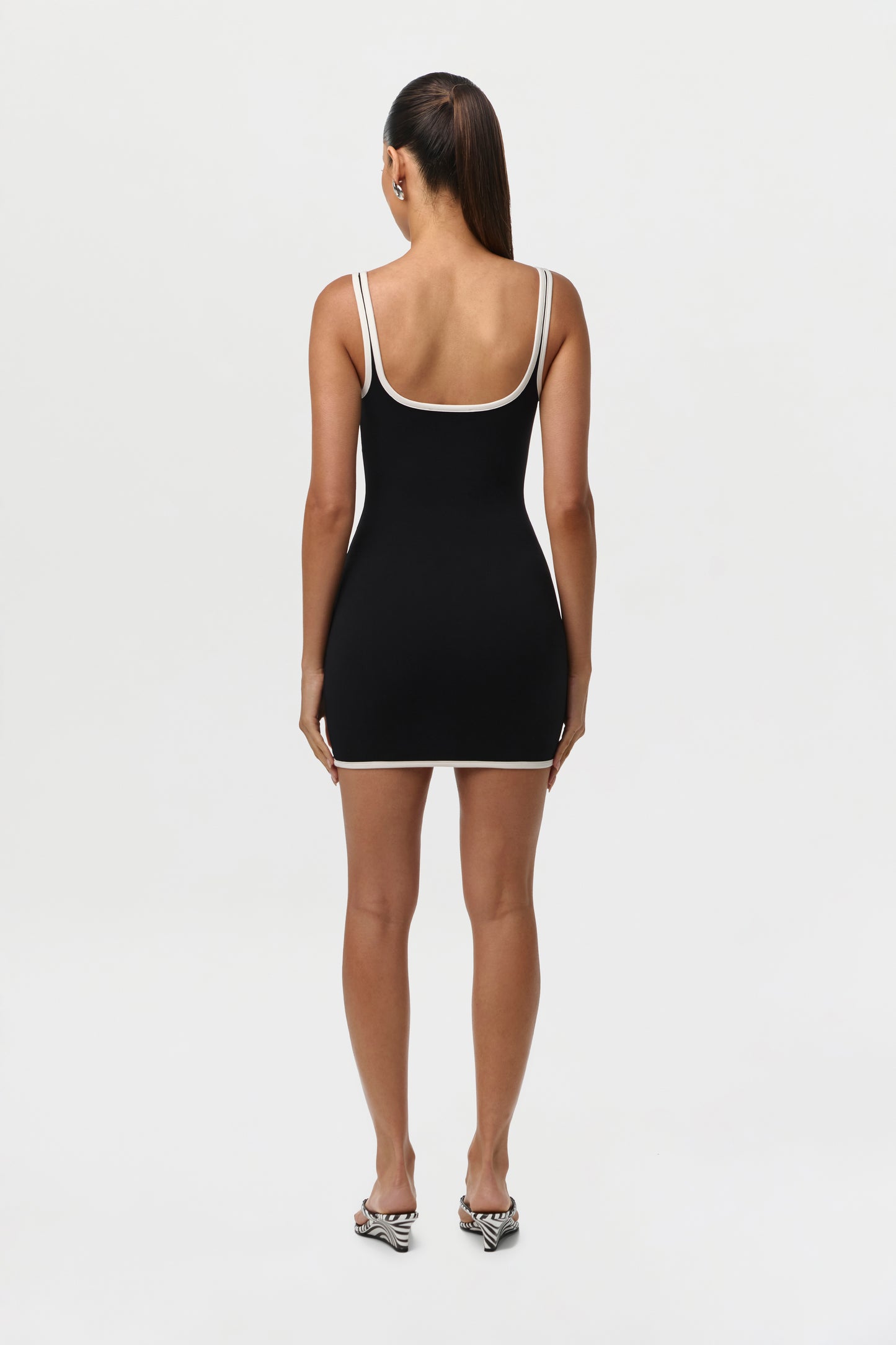 Black Sporty Naked Tank Mini Dress